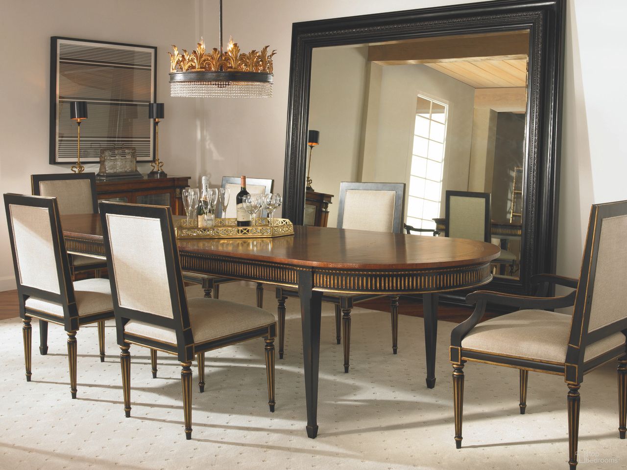 Monarch Dining Room Set Medium Brown