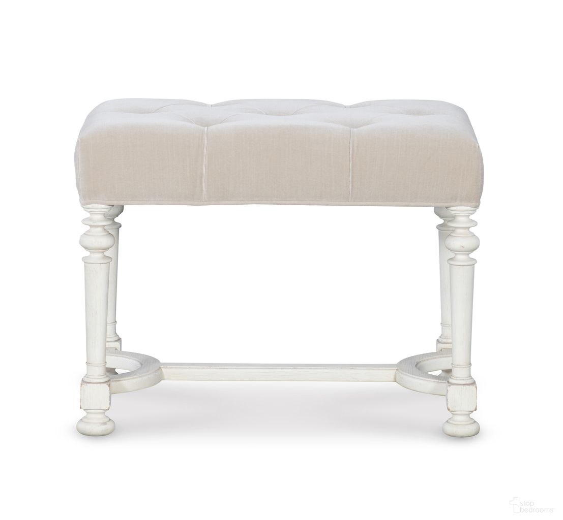 The appearance of Monarch Hughes Bench In White designed by Century Furniture in the modern / contemporary interior design. This white piece of furniture  was selected by 1StopBedrooms from Monarch Collection to add a touch of cosiness and style into your home. Sku: MN5692-V2. Material: Upholstery.