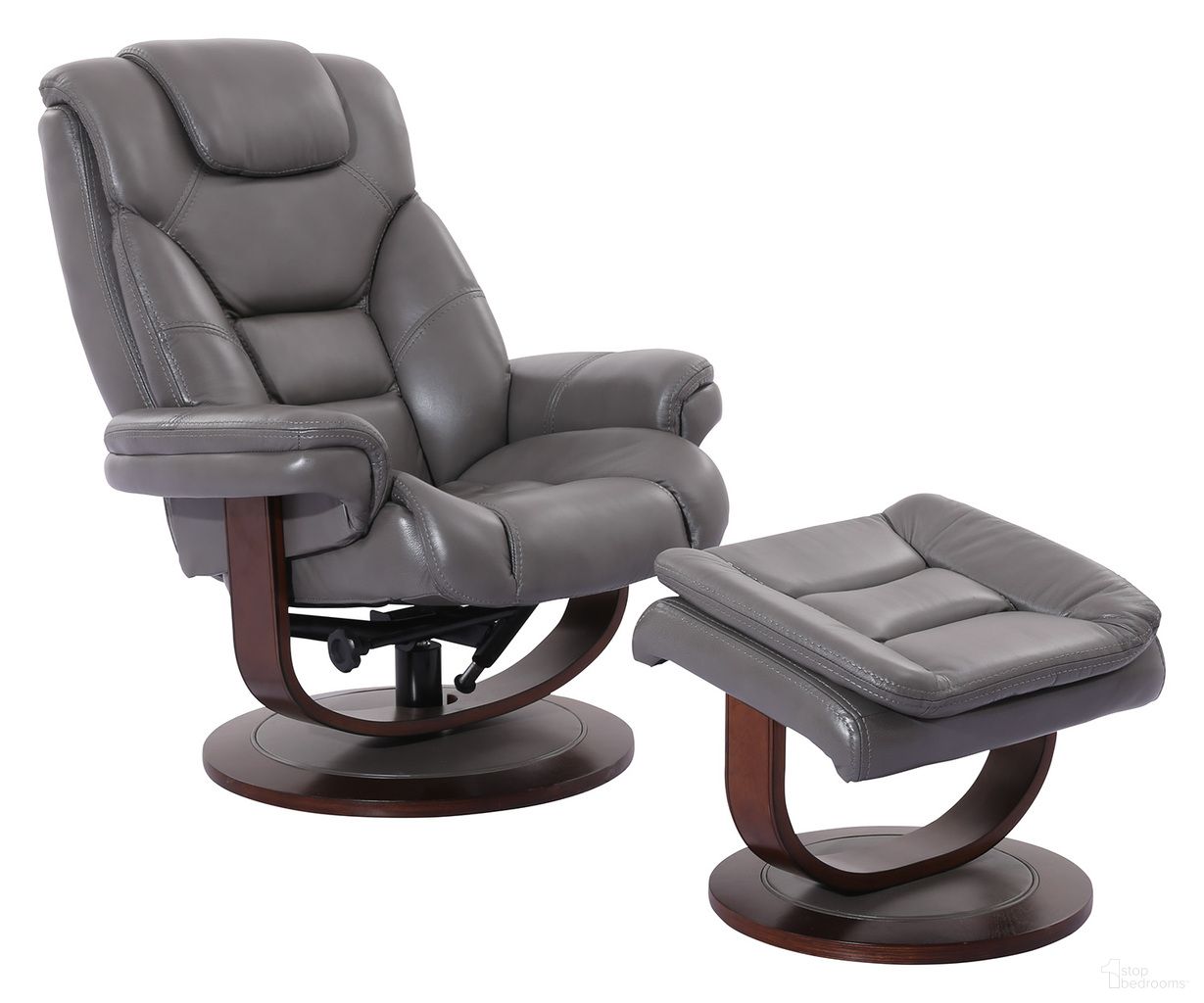Monarch Ice Swivel Recliner with Ottoman