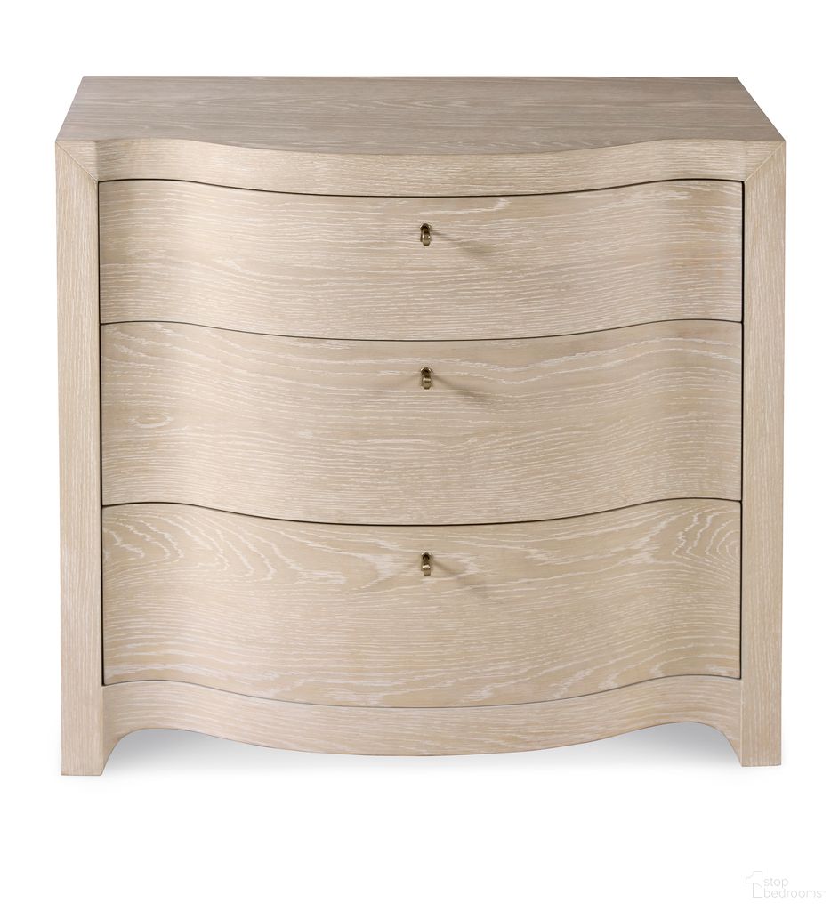 The appearance of Monarch Lexie Three Drawer Chest In Beige designed by Century Furniture in the transitional interior design. This beige piece of furniture was selected by 1StopBedrooms from Monarch Collection to add a touch of cosiness and style into your home. Sku: MN5897. Material: Oak Veneer.