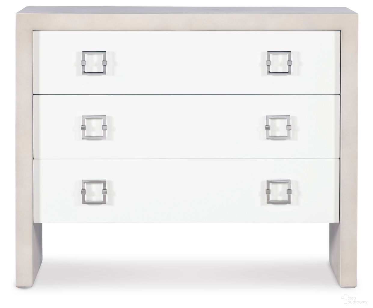 The appearance of Monarch Liza Drawer Chest In White designed by Century Furniture in the modern / contemporary interior design. This white piece of furniture was selected by 1StopBedrooms from Monarch Collection to add a touch of cosiness and style into your home. Sku: MN5840-W. Material: Poplar.