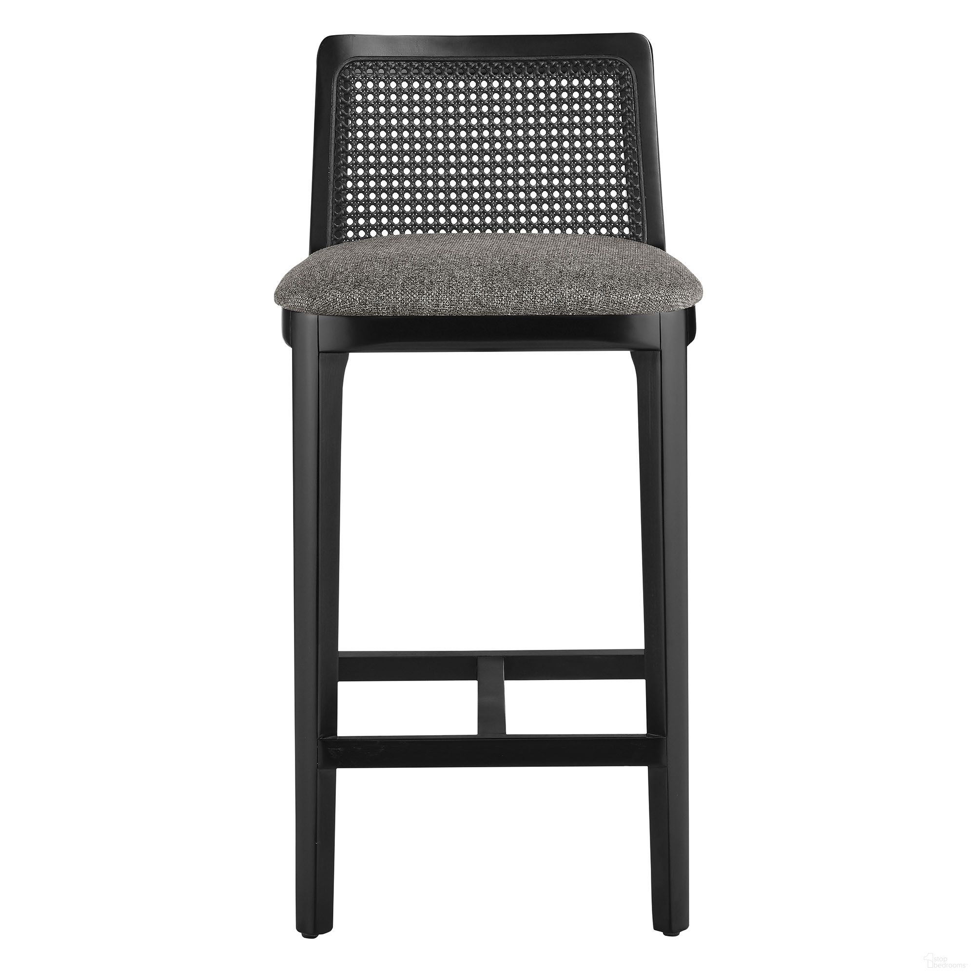 The appearance of Monarch Wood and Rattan Counter Stool In Black and Gray designed by Modway in the modern / contemporary interior design. This black and gray piece of furniture  was selected by 1StopBedrooms from Monarch Collection to add a touch of cosiness and style into your home. Sku: EEI-6845-BLK-BLK-GRY. Material: Wood.