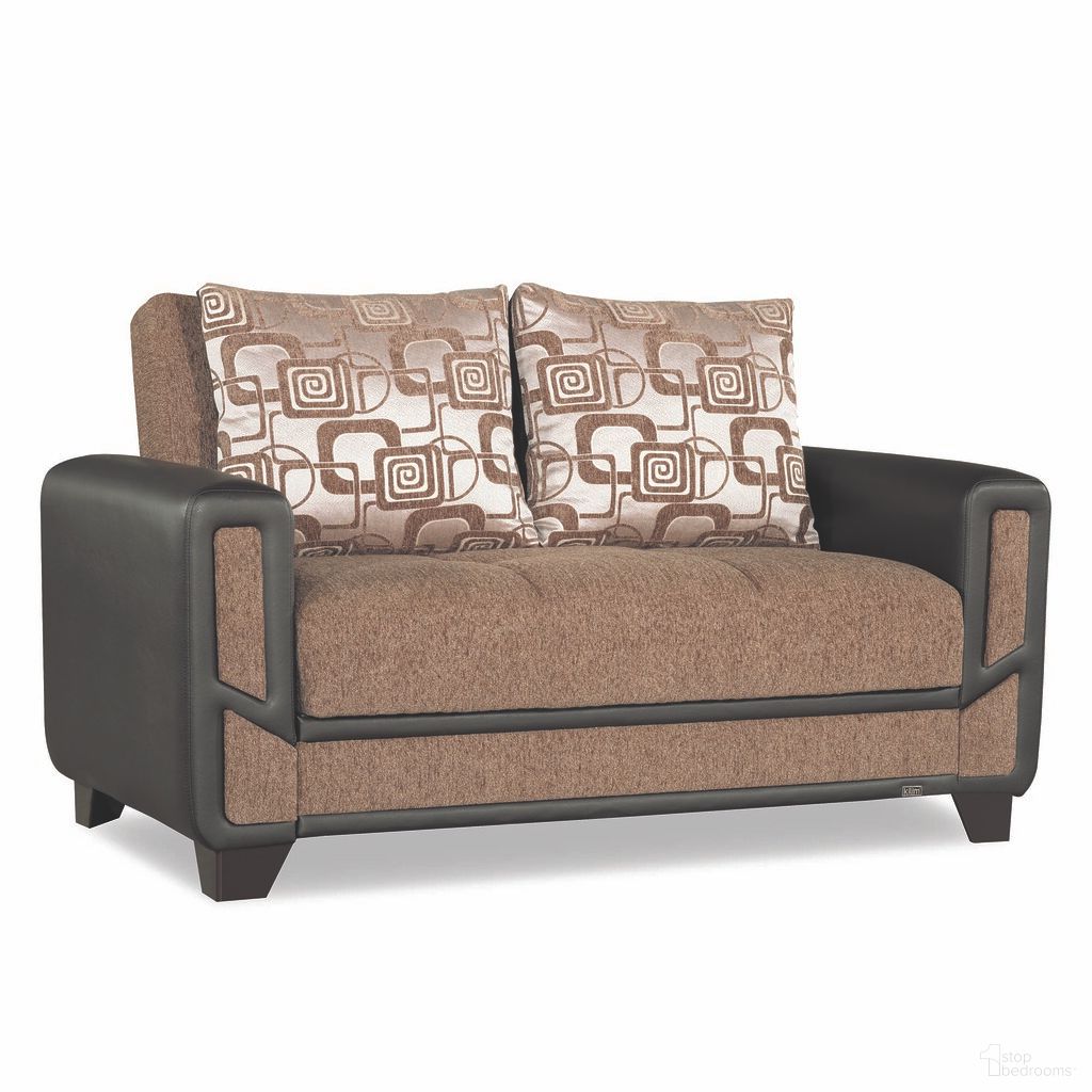 The appearance of Mondo Modern Upholstered Convertible Loveseat with Storage In Brown designed by Casamode in the modern / contemporary interior design. This brown piece of furniture was selected by 1StopBedrooms from Mondo Modern Collection to add a touch of cosiness and style into your home. Sku: MON-LS-BN. Material: Chenille.