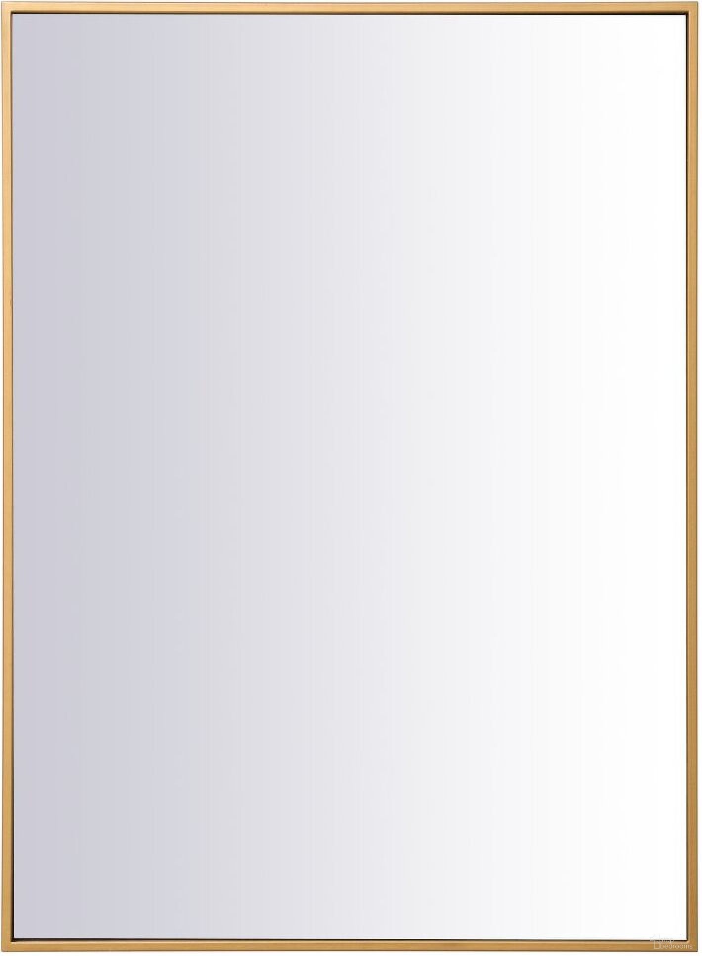 The appearance of Monet Brass Rectangle Mirror MR42736BR designed by Elegant Lighting in the modern / contemporary interior design. This brass piece of furniture was selected by 1StopBedrooms from Monet Collection to add a touch of cosiness and style into your home. Sku: MR42736BR. Material: Metal.