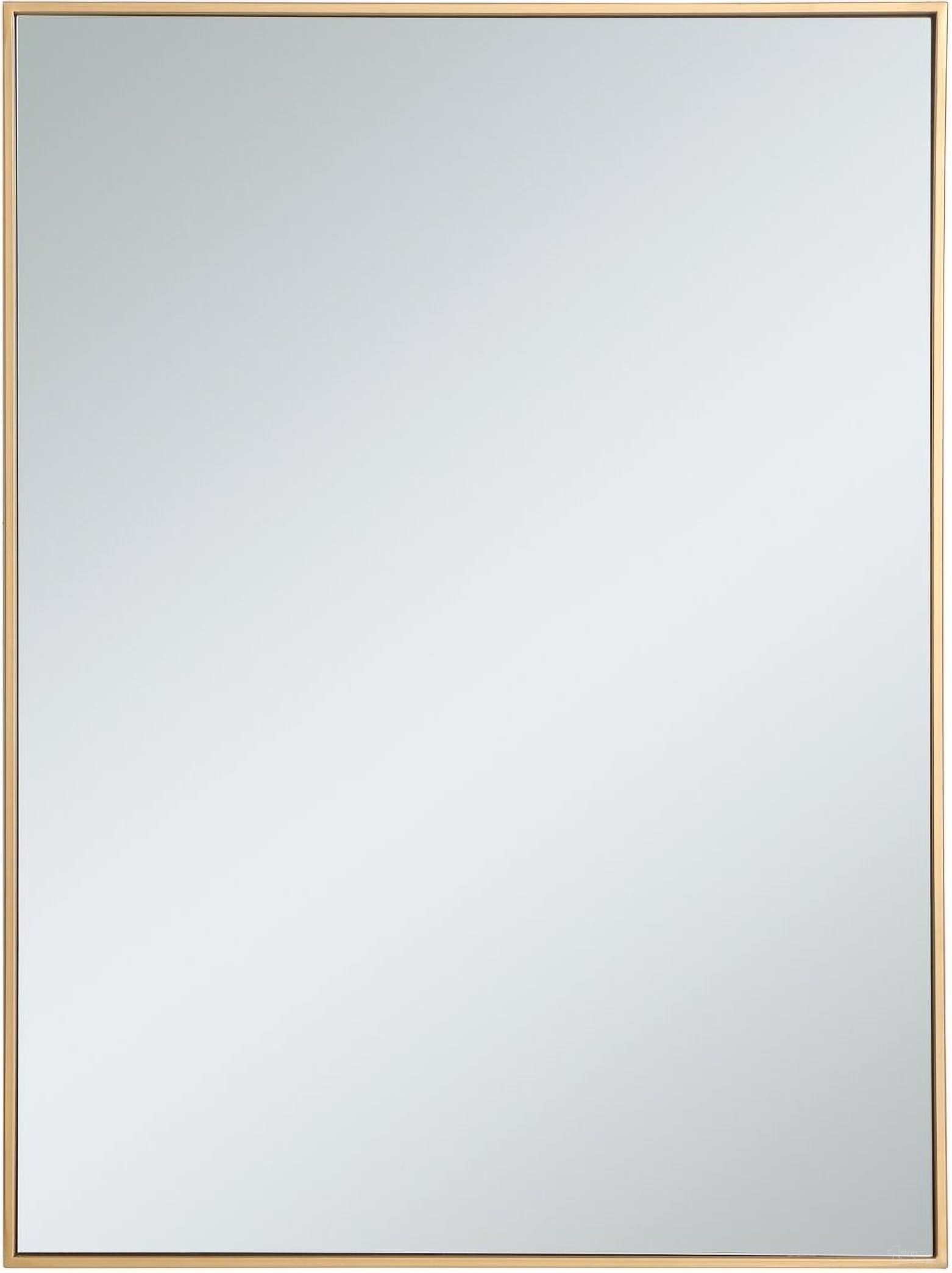 The appearance of Monet Brass Rectangle Mirror MR43040BR designed by Elegant Lighting in the modern / contemporary interior design. This brass piece of furniture was selected by 1StopBedrooms from Monet Collection to add a touch of cosiness and style into your home. Sku: MR43040BR. Material: Metal.