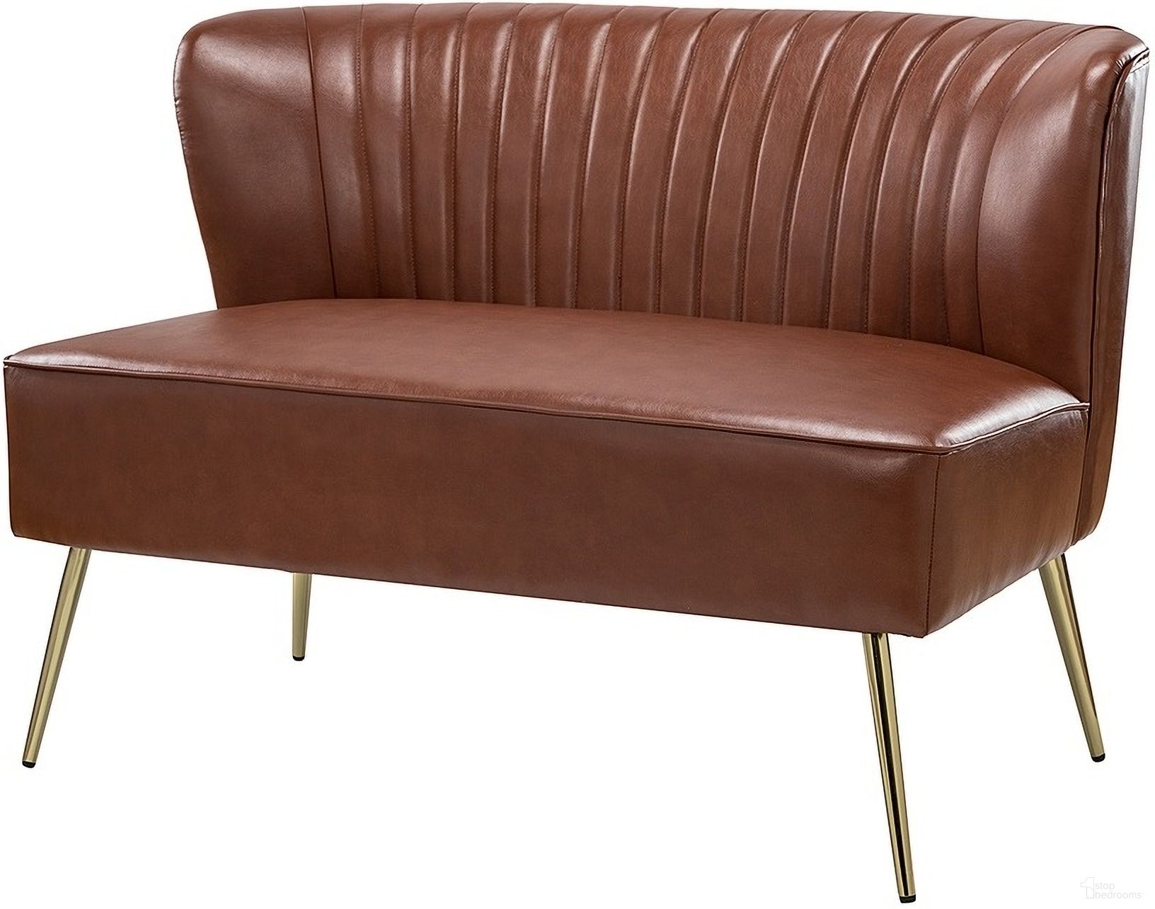 The appearance of Monica Loveseat In Brown designed by Karat Home in the modern / contemporary interior design. This brown piece of furniture was selected by 1StopBedrooms from Monica Collection to add a touch of cosiness and style into your home. Sku: SFM0436-BROWN. Material: Faux Leather.