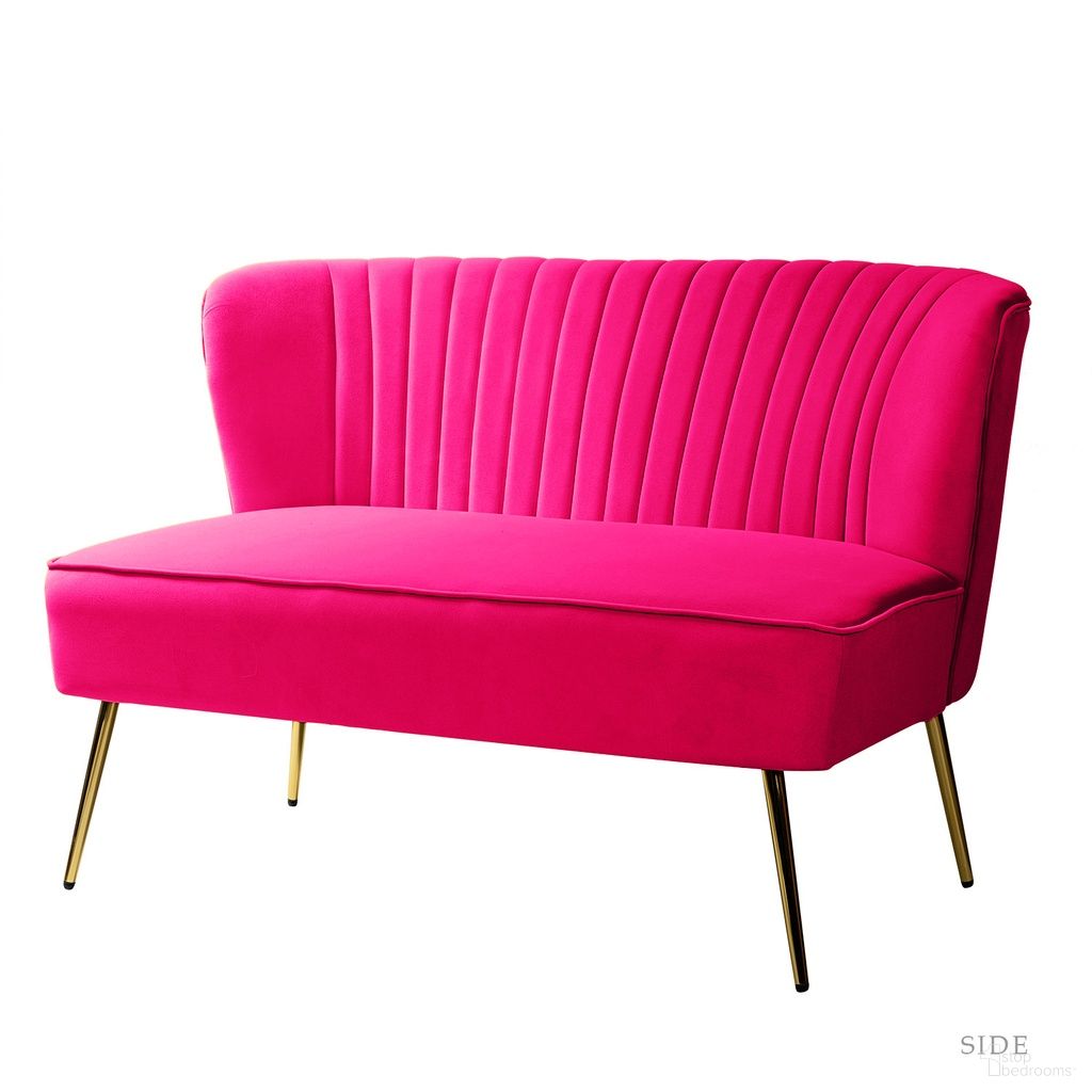 Monica Loveseat In Fuchsia