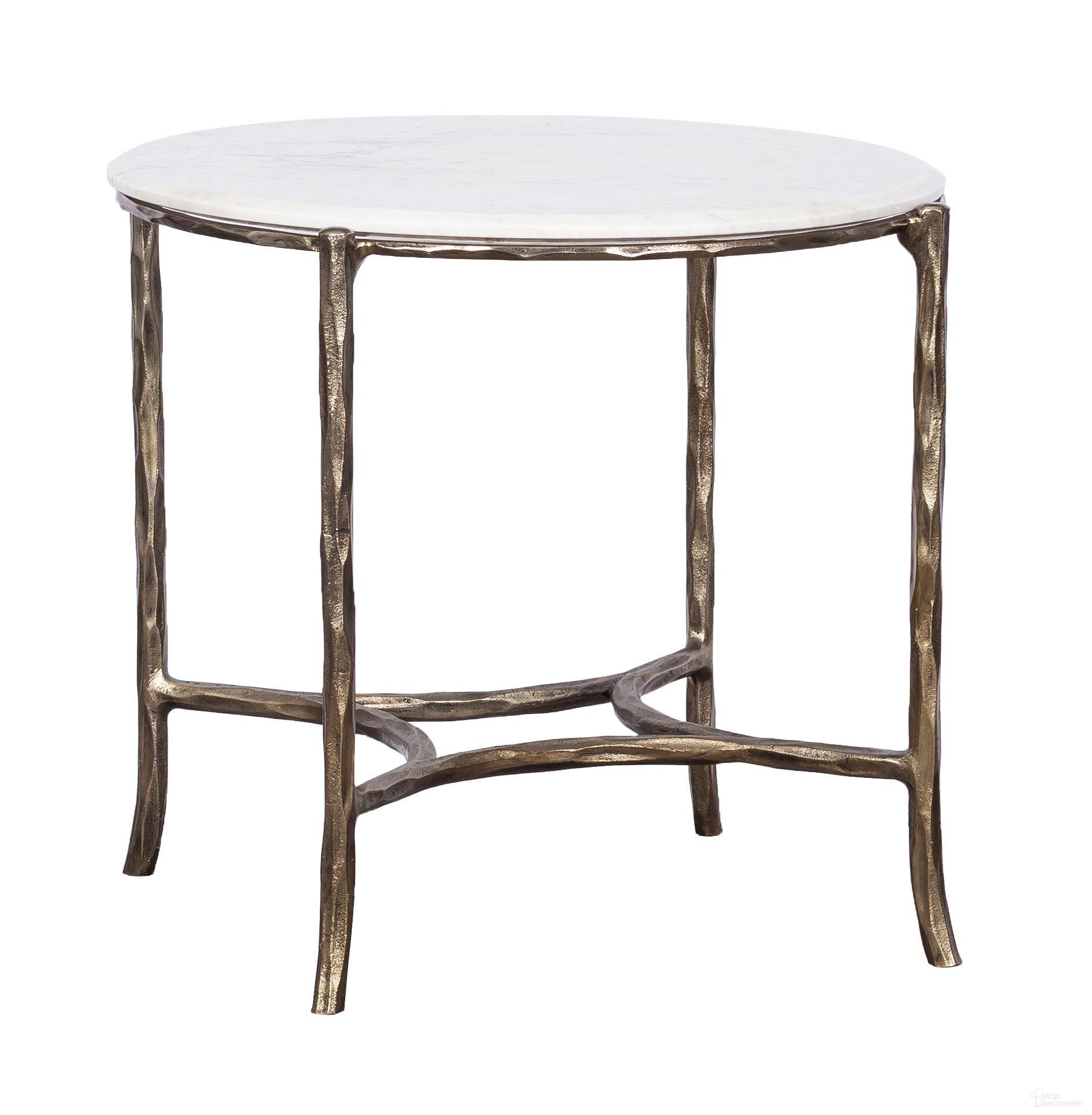 The appearance of Monier Chairside Table In Antique Gold designed by Fairfield Chair in the transitional interior design. This antique gold piece of furniture  was selected by 1StopBedrooms from Monier Collection to add a touch of cosiness and style into your home. Sku: 8089-CS-M. Material: Stone.