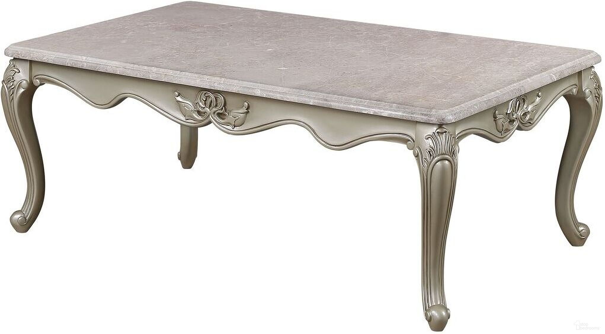 The appearance of Monique Cocktail Table In White designed by New Classic in the traditional interior design. This white piece of furniture was selected by 1StopBedrooms from Monique Collection to add a touch of cosiness and style into your home. Sku: T502T-10. Material: Marble.