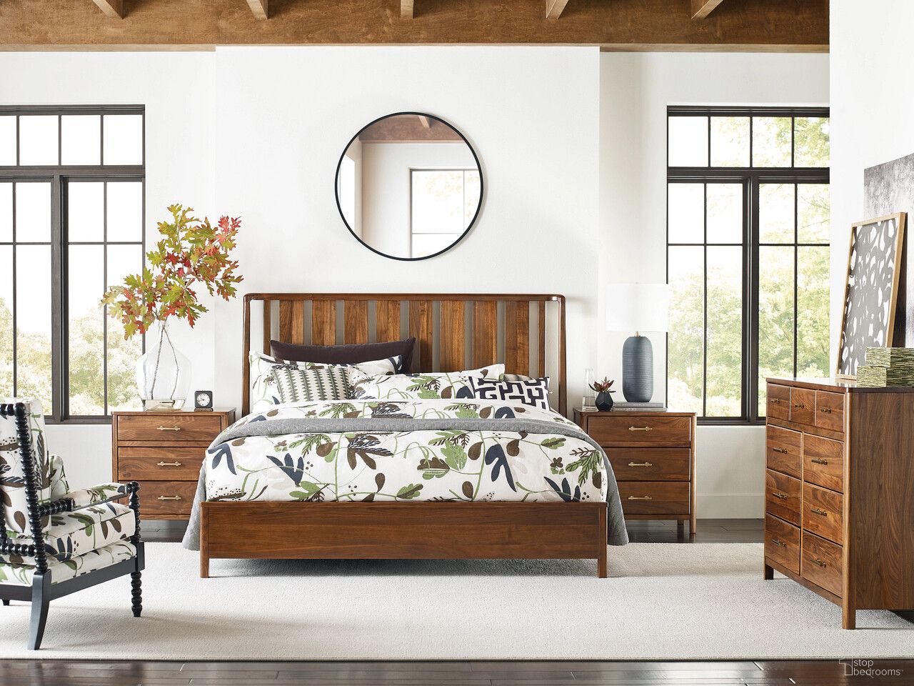 The appearance of Monogram Bedroom Set In Walnut designed by Kincaid in the modern / contemporary interior design. This walnut piece of furniture  was selected by 1StopBedrooms from Monogram Collection to add a touch of cosiness and style into your home. Sku: 315-304P;315-421. Material: Wood. Bed Size: Queen. Bed Type: Slat / Spindle Bed.
