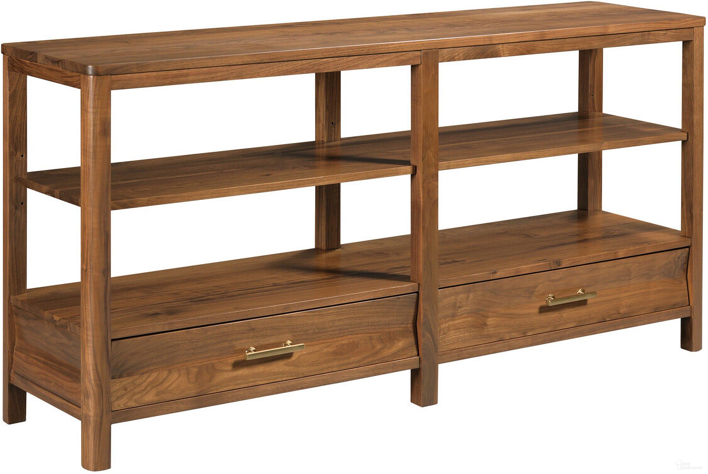 The appearance of Monogram Boca Console Table In Walnut designed by Kincaid in the  interior design. This walnut piece of furniture  was selected by 1StopBedrooms from Monogram Collection to add a touch of cosiness and style into your home. Sku: 315-925. Material: Wood.