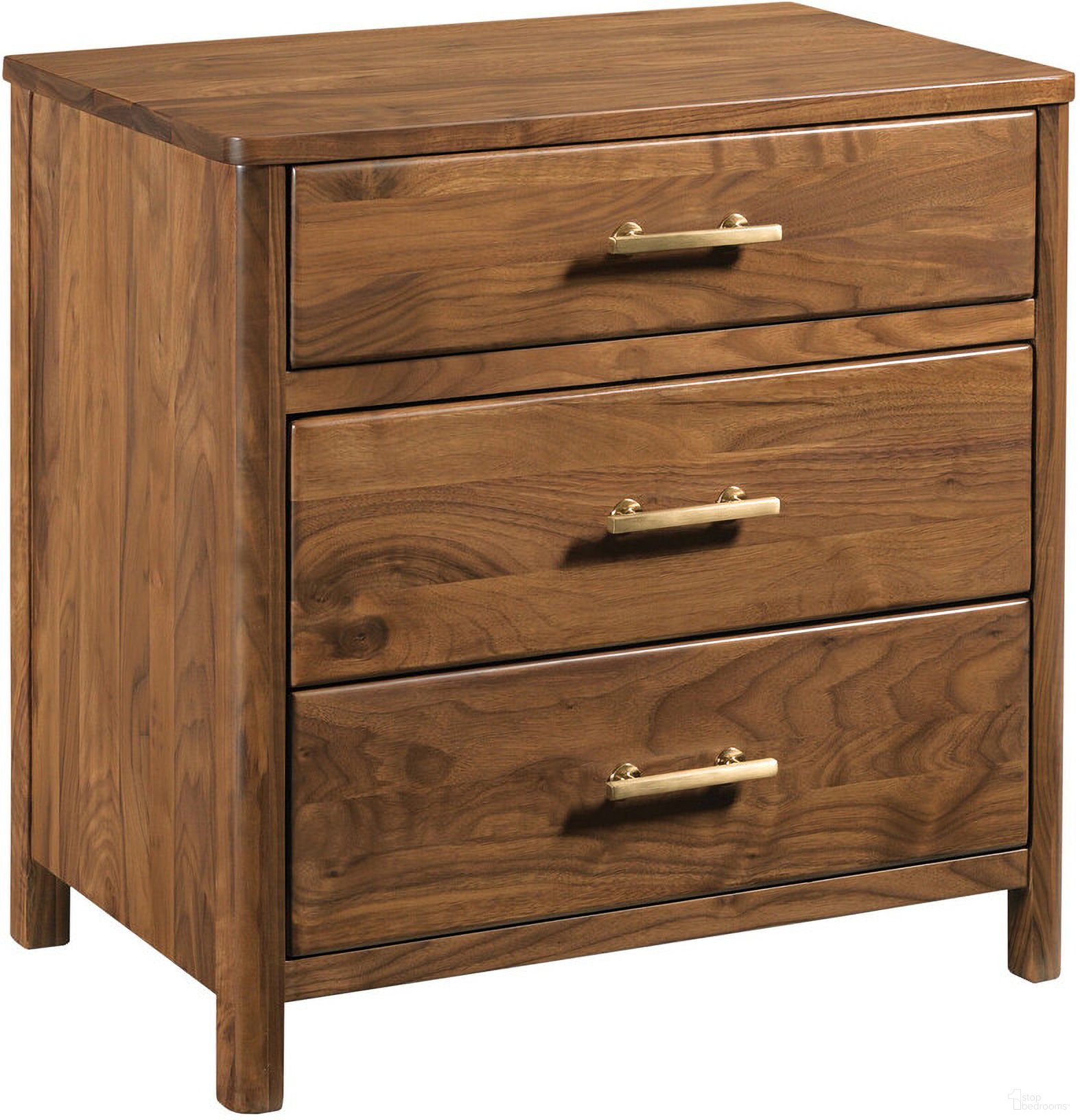 The appearance of Monogram Main Nightstand In Walnut designed by Kincaid in the modern / contemporary interior design. This walnut piece of furniture  was selected by 1StopBedrooms from Monogram Collection to add a touch of cosiness and style into your home. Sku: 315-421. Material: Wood.