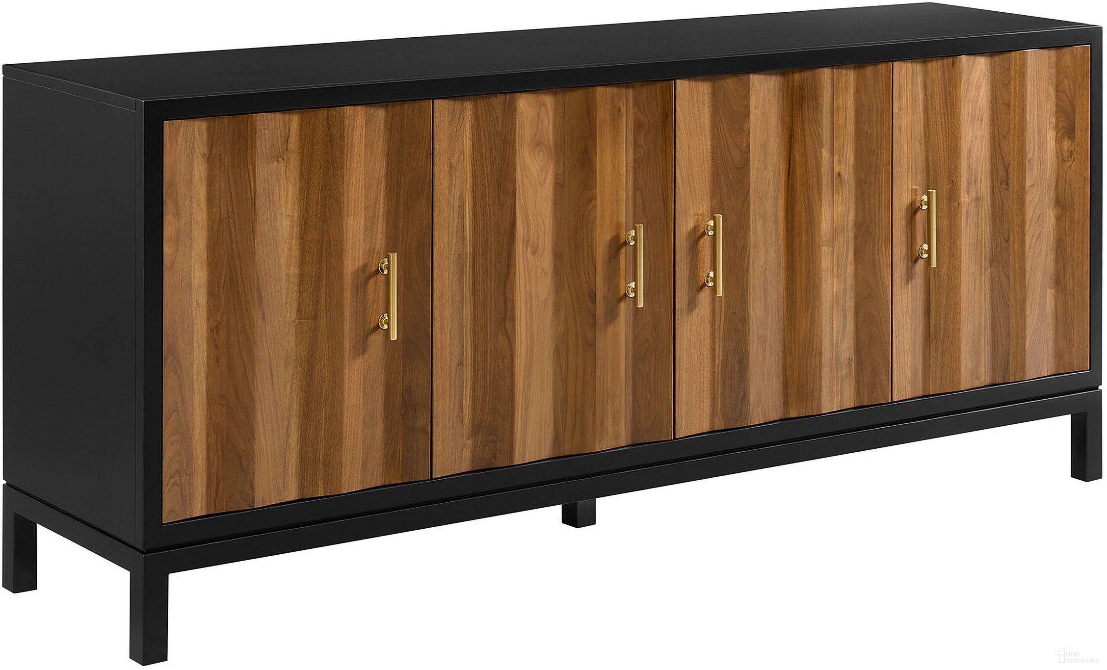 Monogram Monogram Console In Walnut and Black