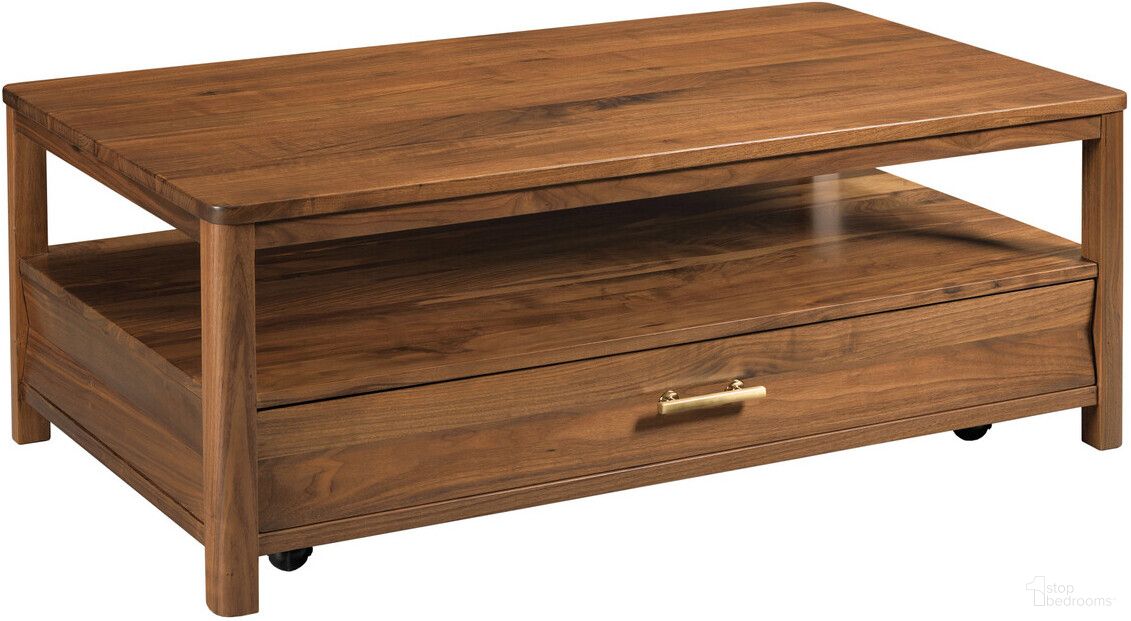 The appearance of Monogram Parkway Coffee Table In Walnut designed by Kincaid in the  interior design. This walnut piece of furniture  was selected by 1StopBedrooms from Monogram Collection to add a touch of cosiness and style into your home. Sku: 315-910. Material: Wood.
