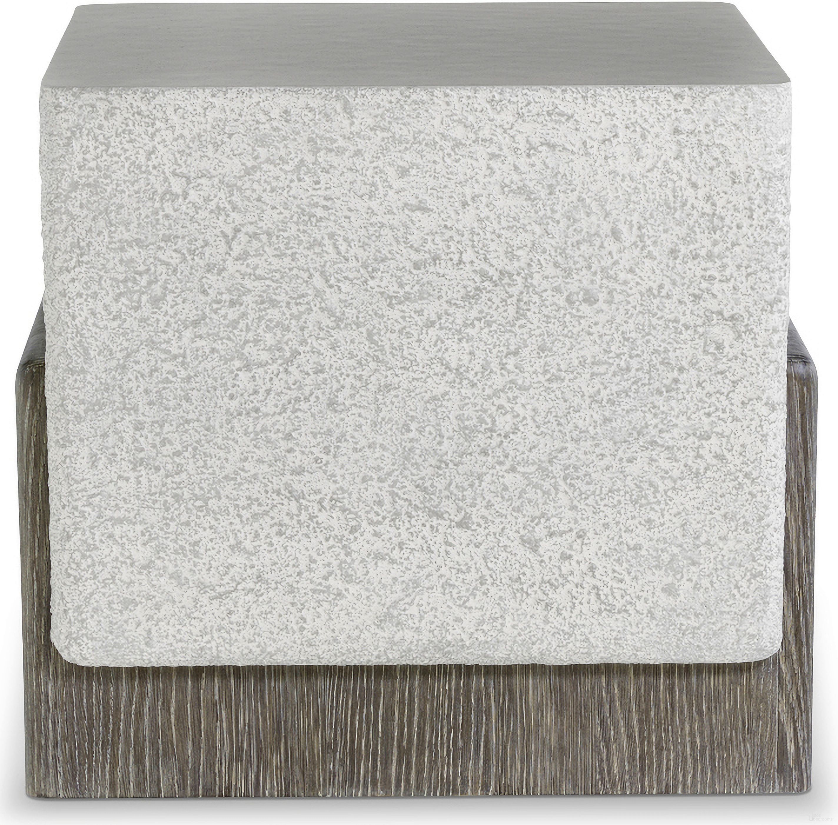 The appearance of Monolith Square Side Table In White designed by Bernhardt in the modern / contemporary interior design. This white piece of furniture  was selected by 1StopBedrooms from Monolith Collection to add a touch of cosiness and style into your home. Sku: 343120. Material: Stone.