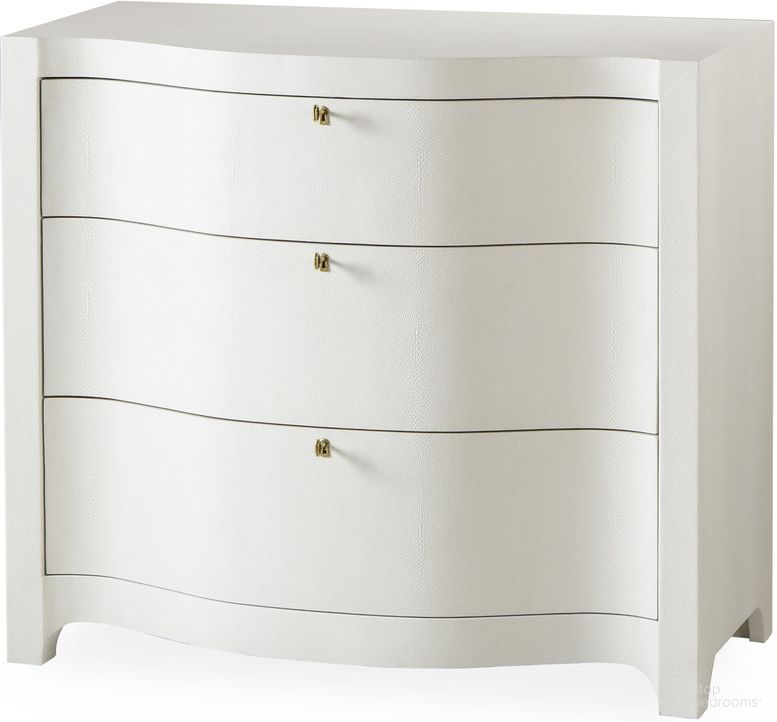 The appearance of Monroe Chest In Ivory designed by Century Furniture in the modern / contemporary interior design. This ivory piece of furniture was selected by 1StopBedrooms from Monarch Collection to add a touch of cosiness and style into your home. Sku: MN5777. Material: Poplar Solid.