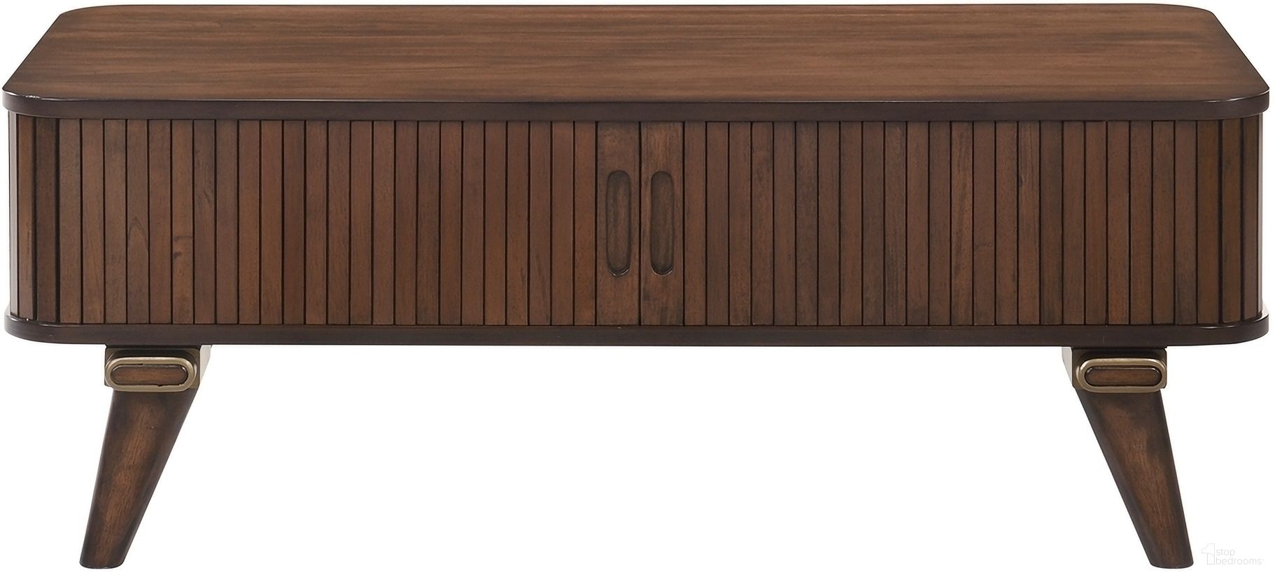 The appearance of Monroe Cocktail Table In Brown and Walnut designed by Homelegance in the modern / contemporary interior design. This brown and walnut piece of furniture was selected by 1StopBedrooms from Monroe Collection to add a touch of cosiness and style into your home. Sku: 5901-30. Material: Wood.