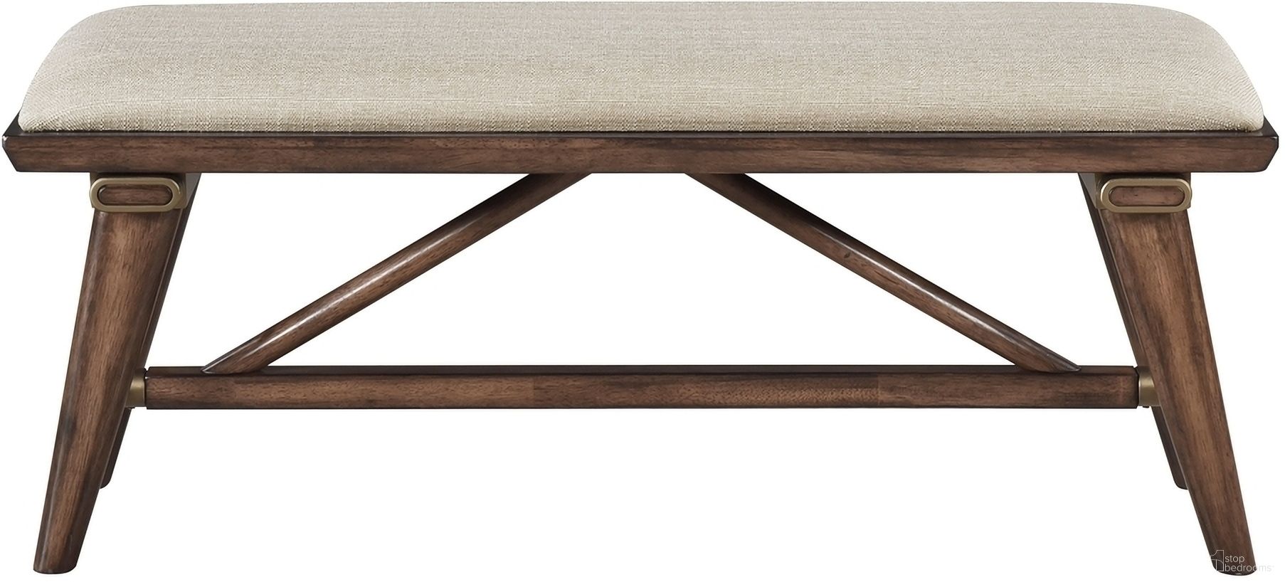 The appearance of Monroe Dining Bench In Brown and Walnut designed by Homelegance in the modern / contemporary interior design. This brown and walnut piece of furniture was selected by 1StopBedrooms from Monroe Collection to add a touch of cosiness and style into your home. Sku: 5901-13N. Material: Textured.
