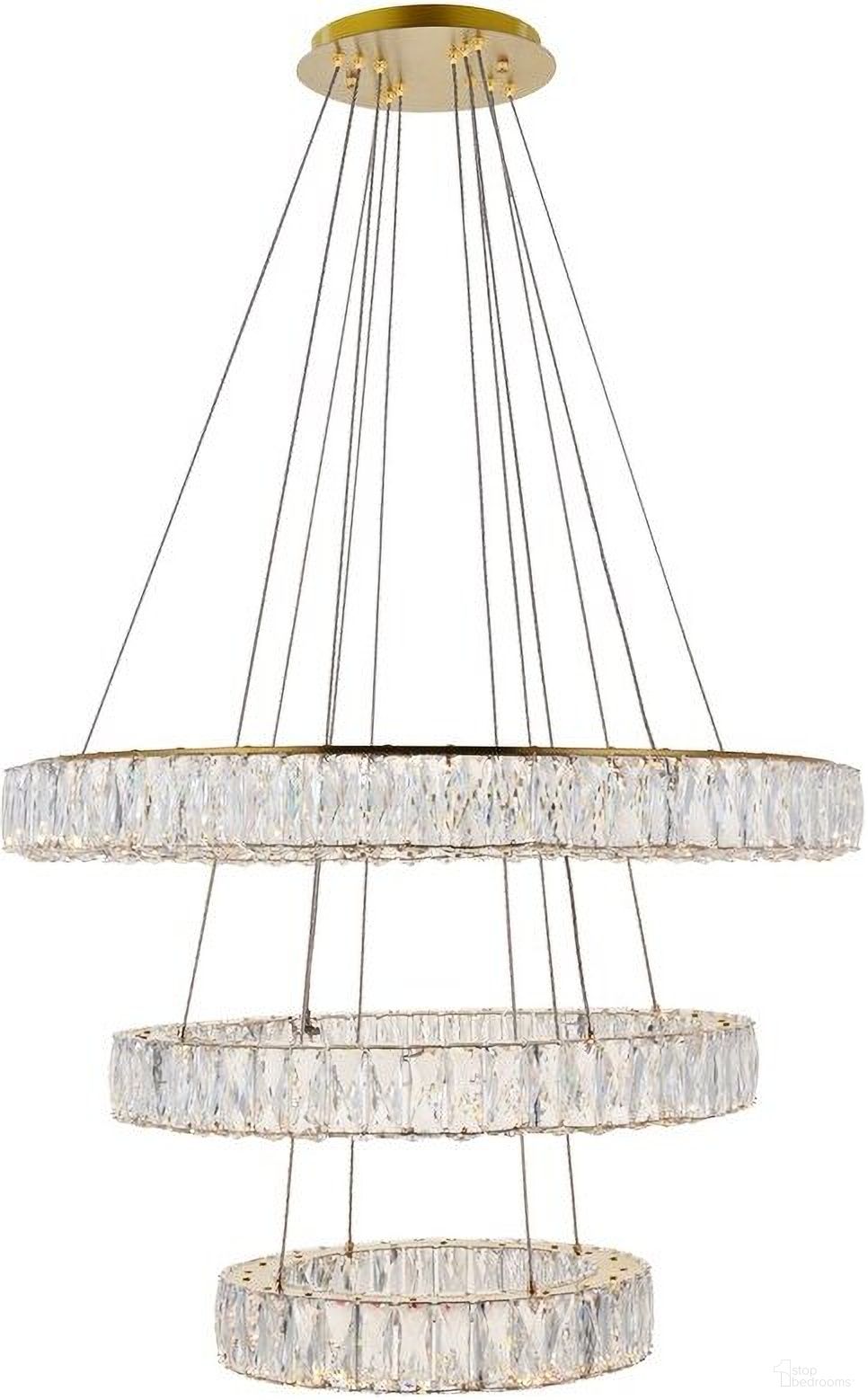 Monroe Integrated Led Chip Light Gold Chandelier 3503G3LG