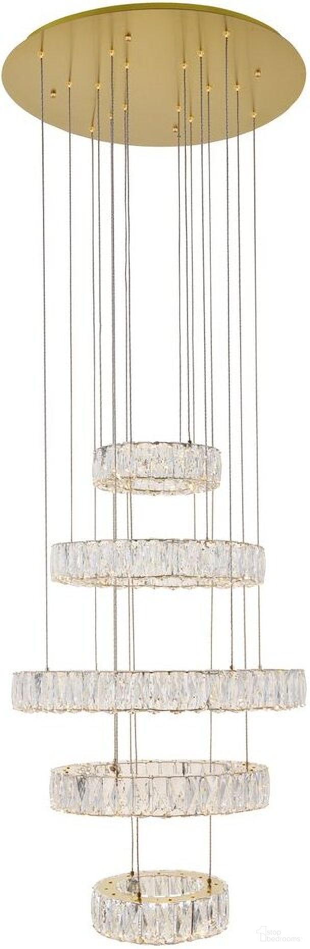 Monroe Integrated Led Chip Light Gold Chandelier 3503G5LG