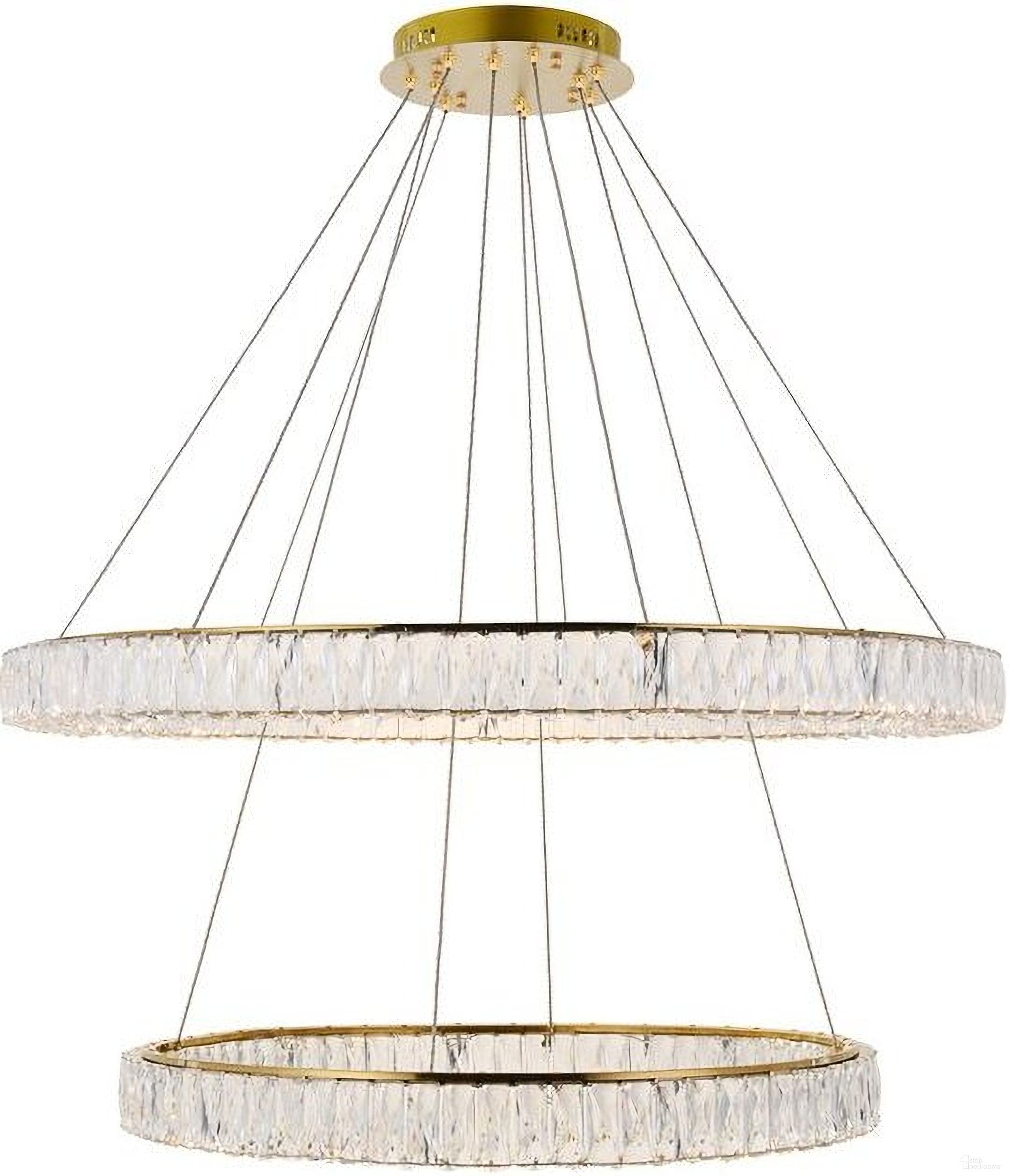 Monroe Integrated Led Light Gold Chandelier 3503D42G
