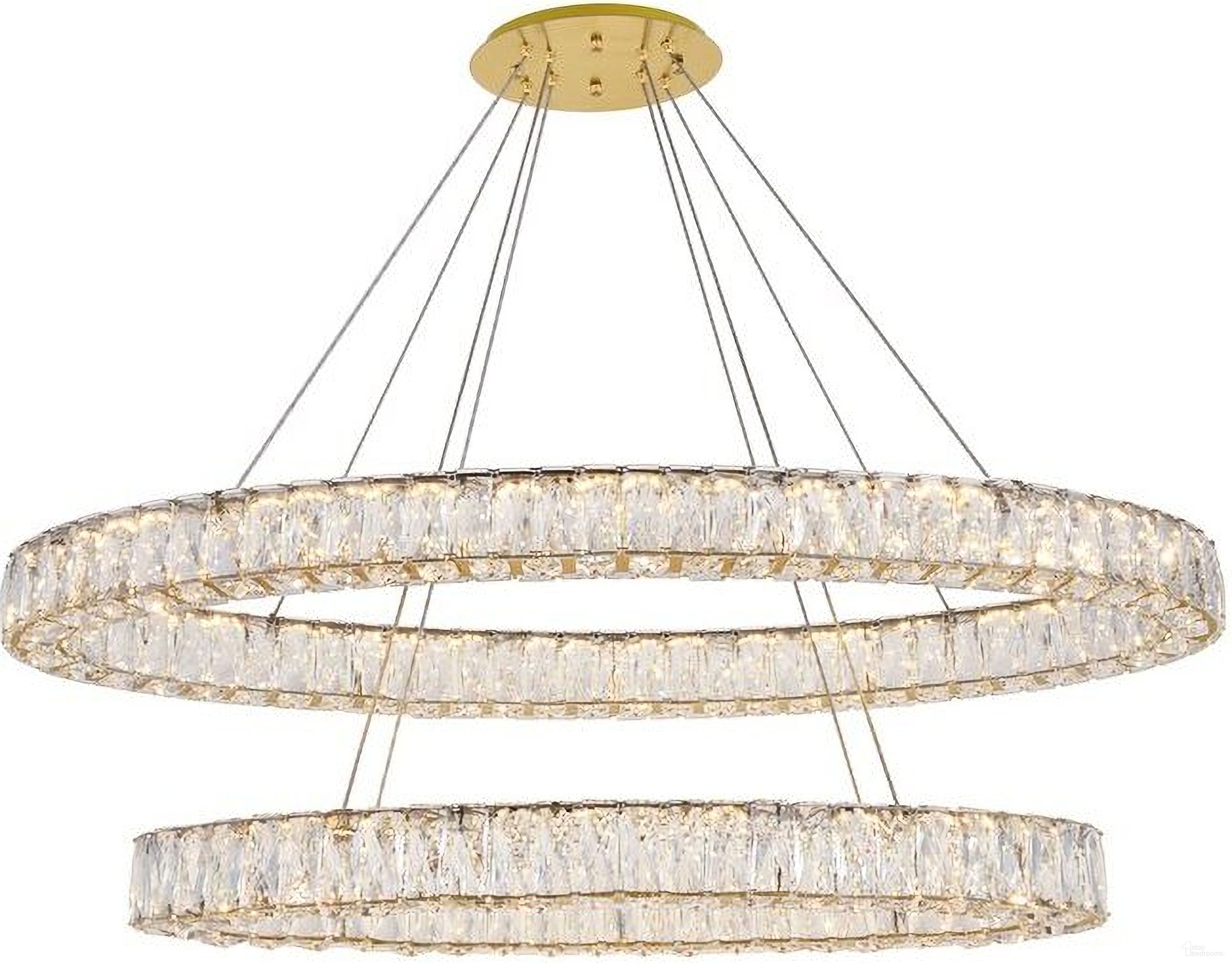 Monroe Integrated Led Light Gold Chandelier 3503D48G