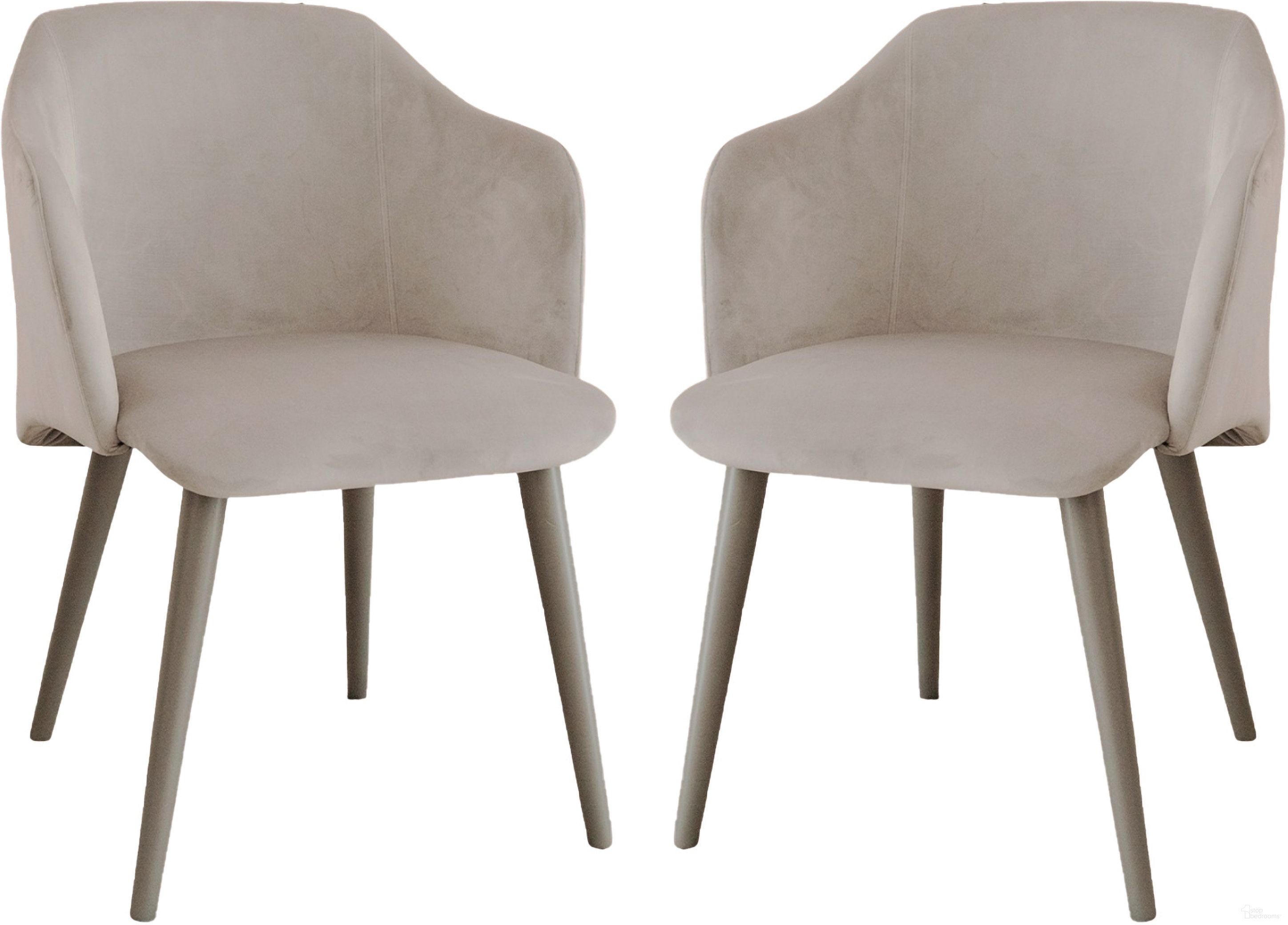 The appearance of Monroe Velvet Fabric Dining Chair Set of 2 In Gray designed by Casabianca Home in the modern / contemporary interior design. This gray piece of furniture was selected by 1StopBedrooms from Monroe Collection to add a touch of cosiness and style into your home. Sku: TC-202G-SET2. Material: Velvet. Chair Type: Arm Chair.