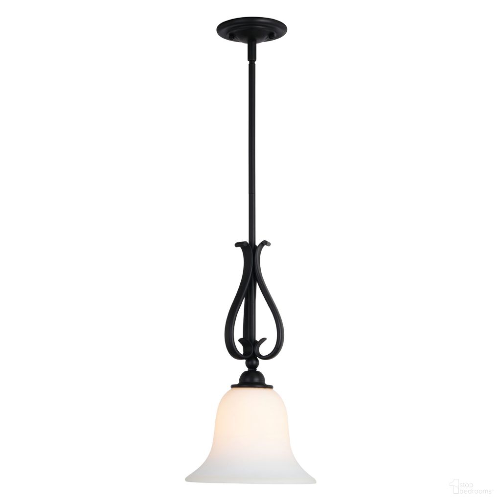 The appearance of Monrovia 8.75 Inch Mini Pendant In Oil Rubbed Bronze designed by Vaxcel in the transitional interior design. This oil rubbed bronze piece of furniture  was selected by 1StopBedrooms from Monrovia Collection to add a touch of cosiness and style into your home. Sku: P0381. Material: Steel.
