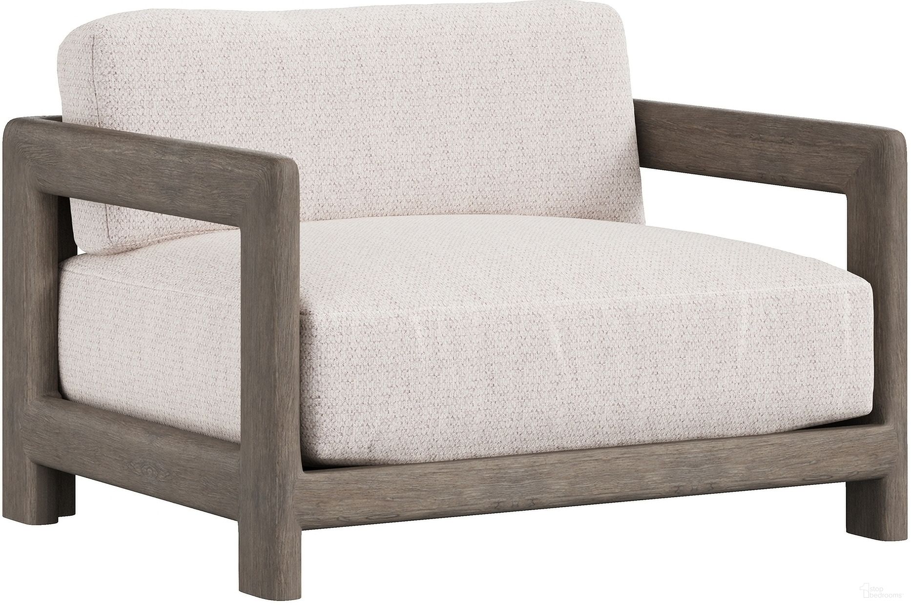 The appearance of Montaigne Outdoor Chair And A Half designed by Bernhardt in the modern / contemporary interior design. This weathered teak woven piece of furniture was selected by 1StopBedrooms from Montaigne Collection to add a touch of cosiness and style into your home. Sku: O3383B. Material: Wood. Upholstery Material: Woven Fabric.