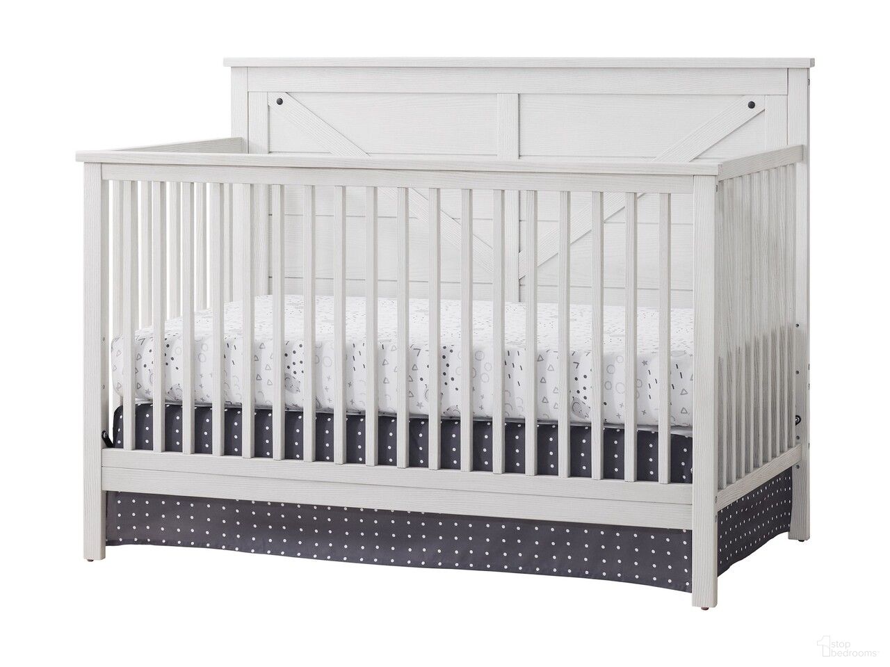 Montauk 4 In 1 Convertible Crib In Barn White
