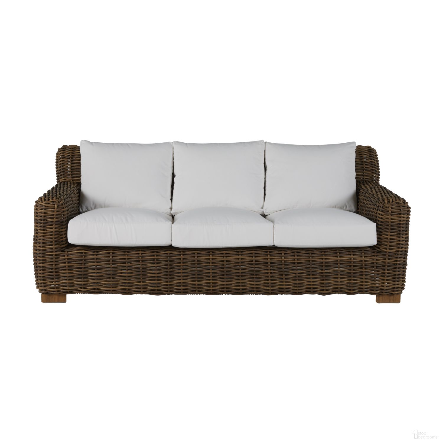 The appearance of Montauk Sofa In Avila Navy designed by Summer Classics in the transitional interior design. This avila navy piece of furniture was selected by 1StopBedrooms from Montauk Collection to add a touch of cosiness and style into your home. Sku: 321782+C439P4947N. Material: Wicker.