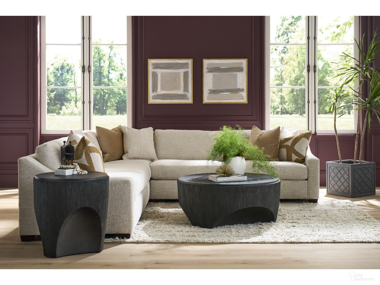 Montclair Cinder Occasional Table Set In Ebony