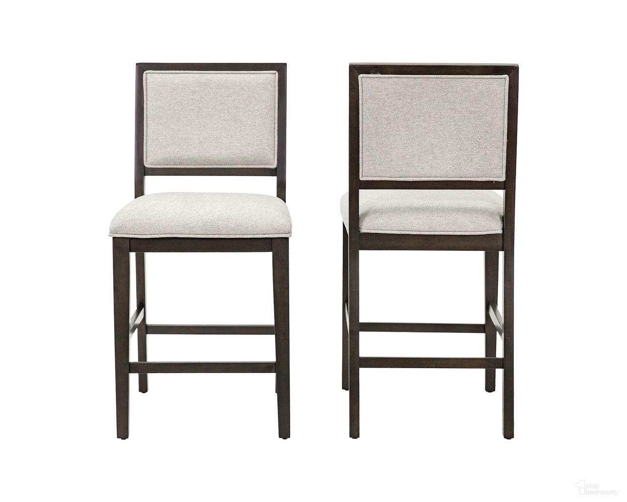 The appearance of Montclair Wood Counter Height Kitchen Dining Chairs Set of 2 In Black designed by Martin Furniture in the modern / contemporary interior design. This black piece of furniture  was selected by 1StopBedrooms from Montclair Collection to add a touch of cosiness and style into your home. Sku: IMMO80KIT2. Material: Solid Hardwood & Veneers.