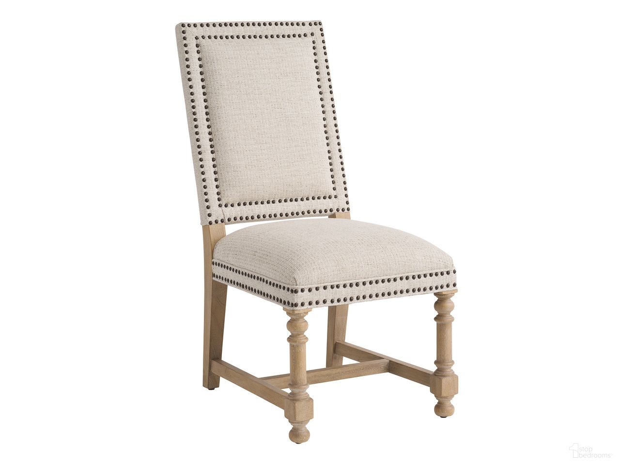 The appearance of Montecito Anderson Upholstered Side Chair In Cream designed by Barclay Butera in the transitional interior design. This cream piece of furniture was selected by 1StopBedrooms from Montecito Collection to add a touch of cosiness and style into your home. Sku: 940-882-01. Material: Fabric. Chair Type: Side Chair.