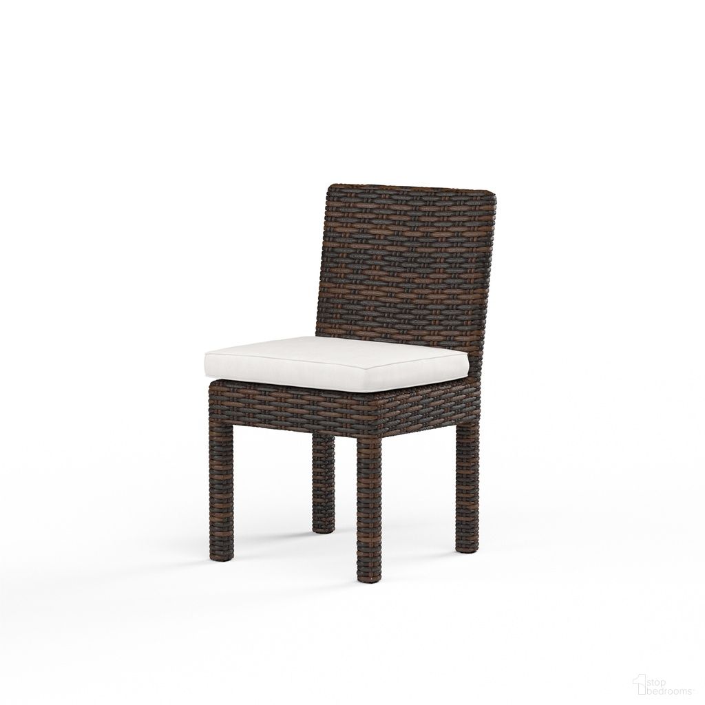 The appearance of Montecito Armless Dining Chair in Canvas Flax designed by Sunset West in the transitional interior design. This canvas flax piece of furniture was selected by 1StopBedrooms from Montecito Collection to add a touch of cosiness and style into your home. Sku: SW2501-1A-FLAX-STKIT. Material: Resin Wicker.