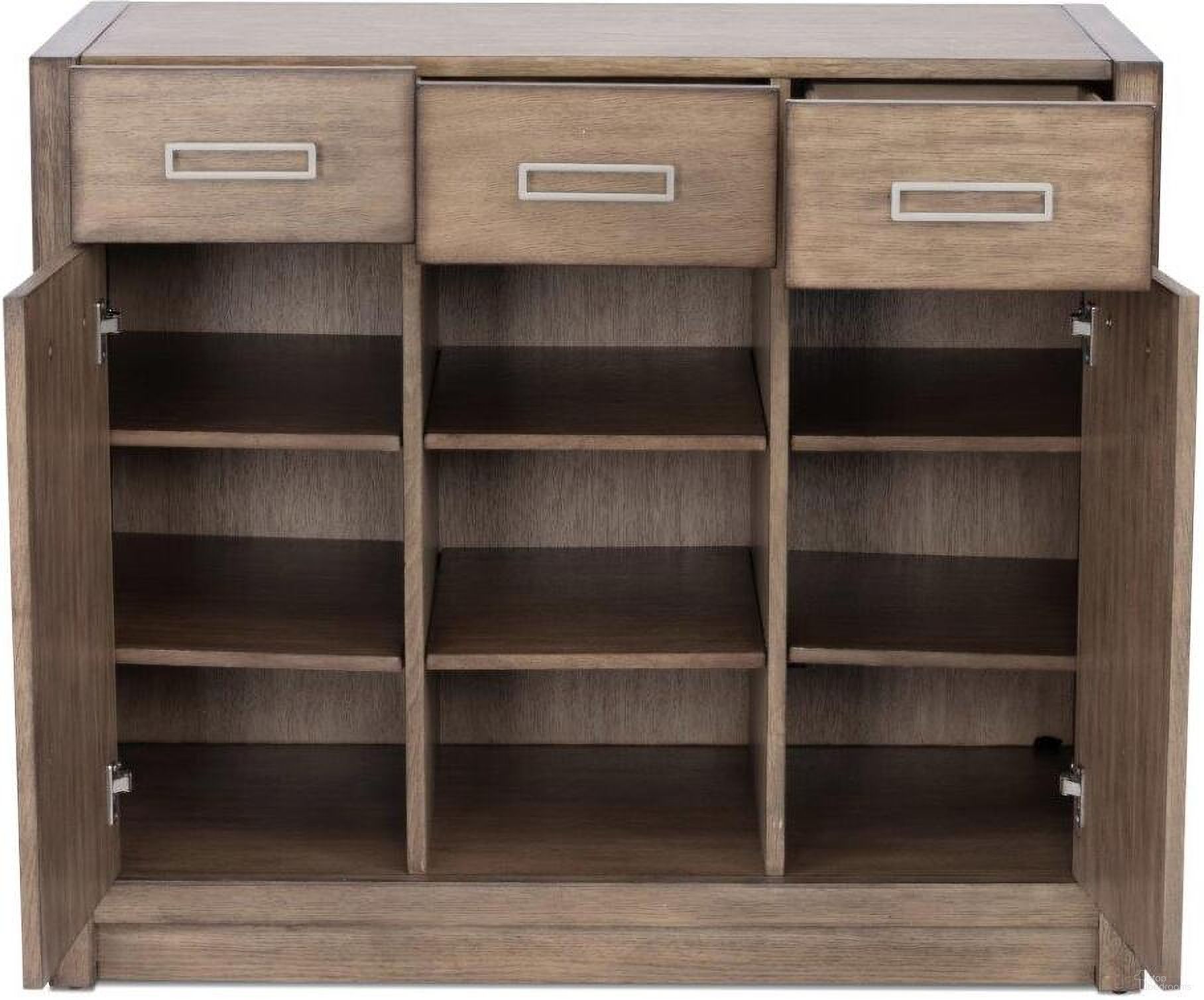 The appearance of Montecito Brown Buffet designed by Homestyles in the modern / contemporary interior design. This brown piece of furniture was selected by 1StopBedrooms from Montecito Collection to add a touch of cosiness and style into your home. Sku: 5506-681;5506-682. Material: Wood.