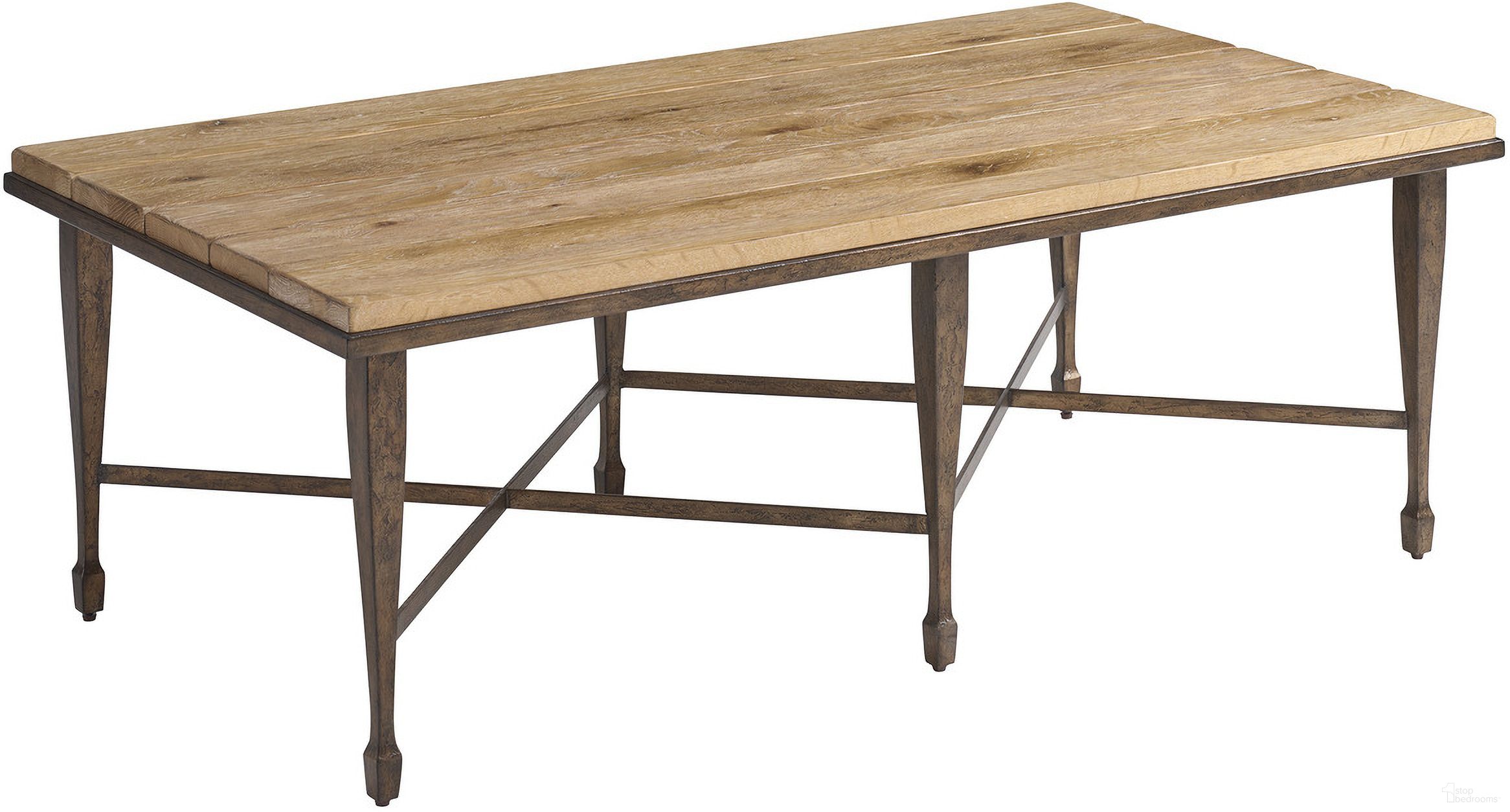 The appearance of Montecito Catalonia Rectangular Metal Cocktail Table In Natural designed by Barclay Butera in the transitional interior design. This natural piece of furniture was selected by 1StopBedrooms from Montecito Collection to add a touch of cosiness and style into your home. Sku: 940-943. Material: Wood.