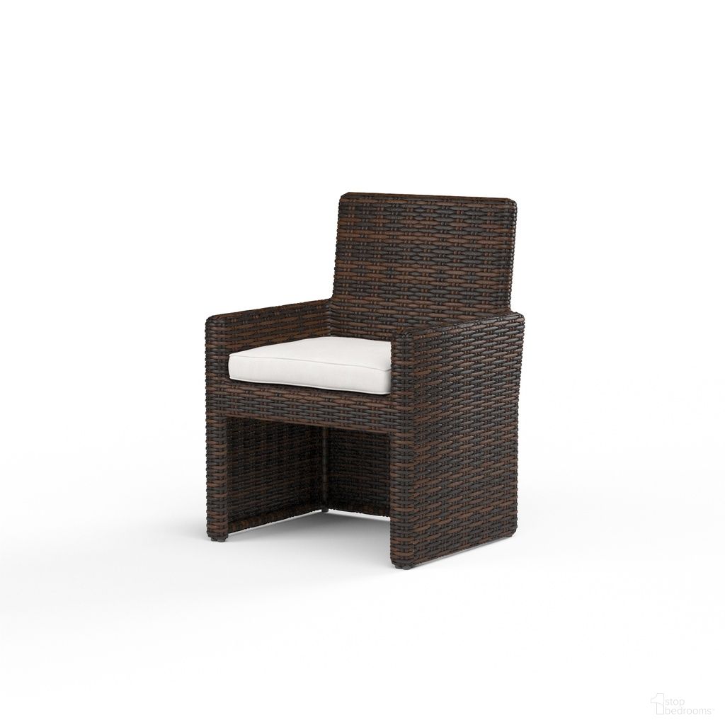 The appearance of Montecito Dining Chair in Canvas Flax designed by Sunset West in the transitional interior design. This canvas flax piece of furniture was selected by 1StopBedrooms from Montecito Collection to add a touch of cosiness and style into your home. Sku: SW2501-1-FLAX-STKIT. Material: Resin Wicker.