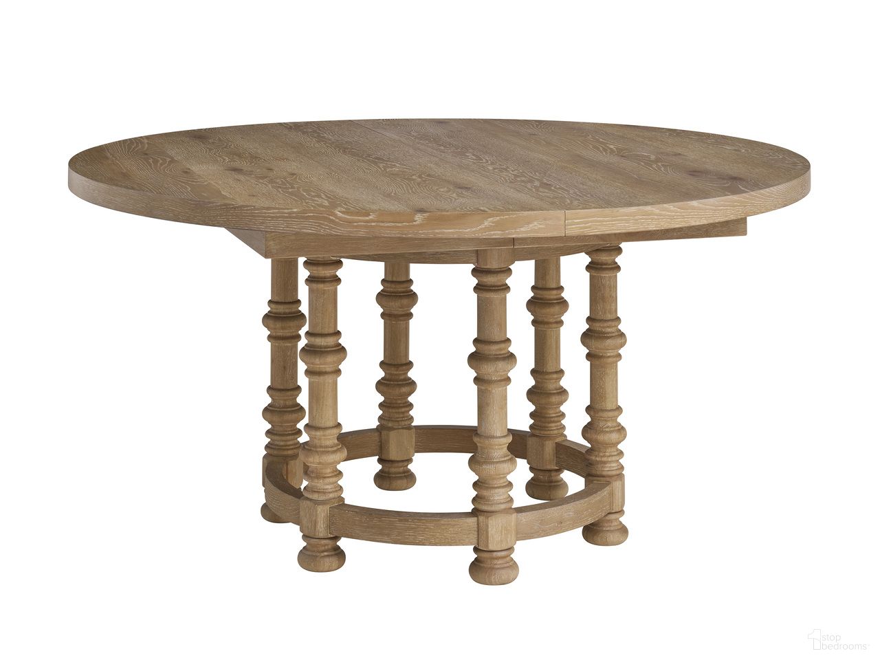 The appearance of Montecito Ennisbrook Round Dinning Table In Natural designed by Barclay Butera in the traditional interior design. This natural piece of furniture was selected by 1StopBedrooms from Montecito Collection to add a touch of cosiness and style into your home. Sku: 940-875. Table Base Style: Pedestal. Table Top Shape: Round. Material: Wood. Size: 60".