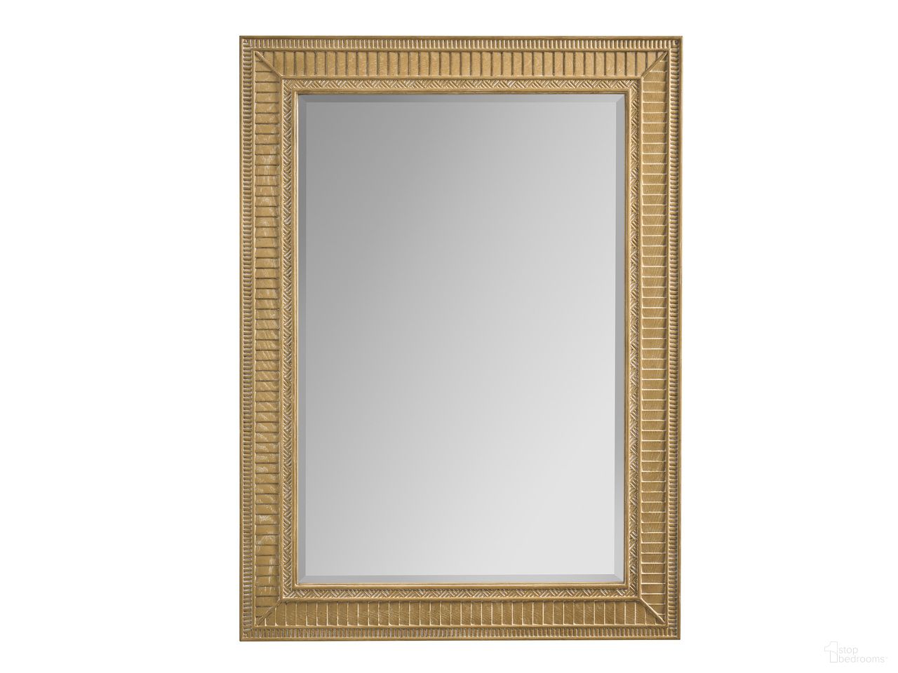 The appearance of Montecito Harmon Rectangular Mirror In Gold designed by Barclay Butera in the transitional interior design. This gold piece of furniture was selected by 1StopBedrooms from Montecito Collection to add a touch of cosiness and style into your home. Sku: 940-205. Material: Mirror.