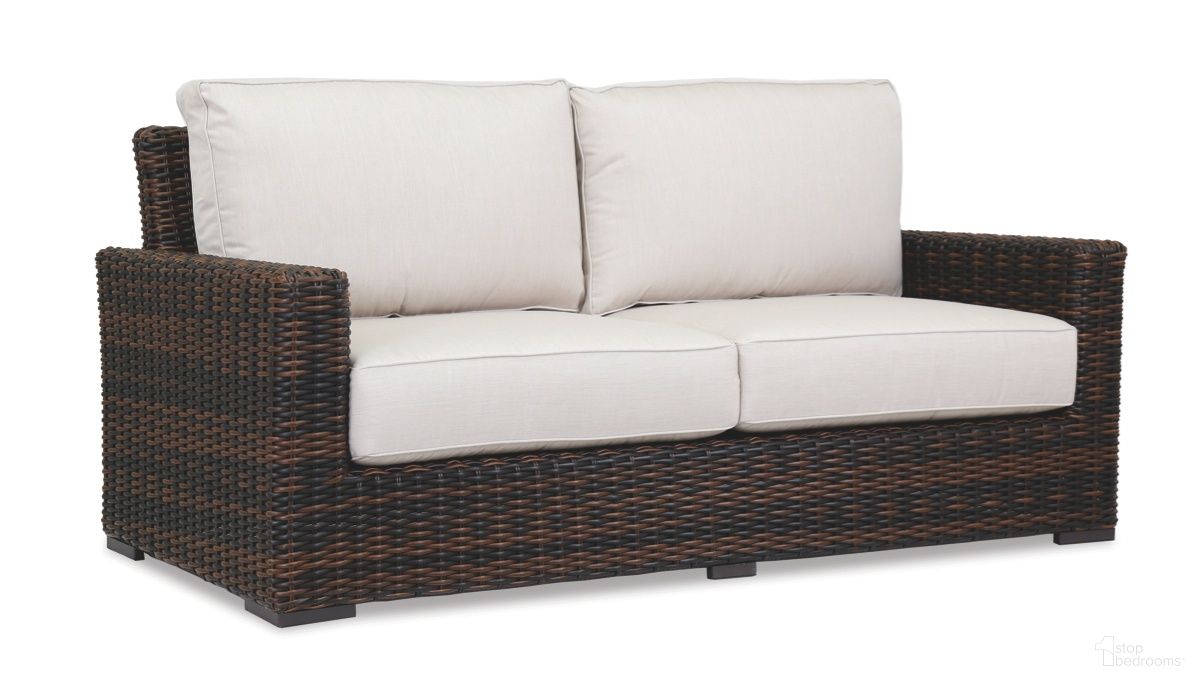 The appearance of Montecito Loveseat in Canvas Flax designed by Sunset West in the transitional interior design. This canvas flax piece of furniture was selected by 1StopBedrooms from Montecito Collection to add a touch of cosiness and style into your home. Sku: SW2501-22-FLAX-STKIT. Material: Resin Wicker.