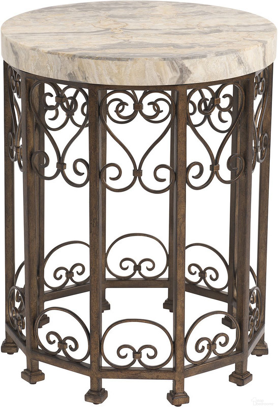 The appearance of Montecito Lowery Round Metal Accent Table In Bronze designed by Barclay Butera in the traditional interior design. This bronze piece of furniture was selected by 1StopBedrooms from Montecito Collection to add a touch of cosiness and style into your home. Sku: 940-950C. Material: Metal.