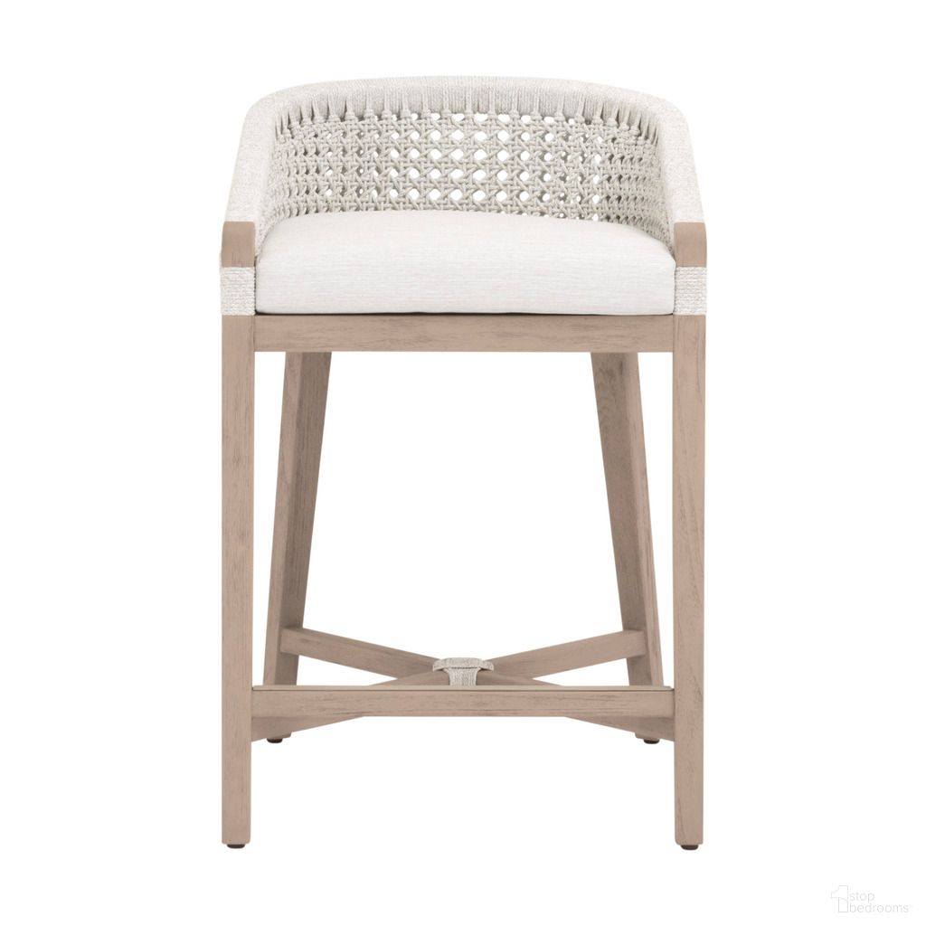 The appearance of Montecito Outdoor Counter Stool In White Speckle Rope and Washed Ever Teak designed by Essentials For Living in the transitional interior design. This white/washed ever teak piece of furniture was selected by 1StopBedrooms from Woven Collection to add a touch of cosiness and style into your home. Sku: 6795CS.WHT/WHT/W-ET. Material: Teak Wood.