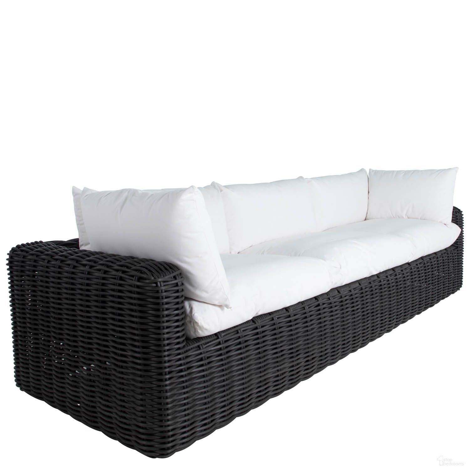 The appearance of Montecito Woven Sofa In Heidi Silver designed by Summer Classics in the transitional interior design. This heidi silver piece of furniture was selected by 1StopBedrooms from Montecito Collection to add a touch of cosiness and style into your home. Sku: 33960+C777F5025N. Material: Wicker.