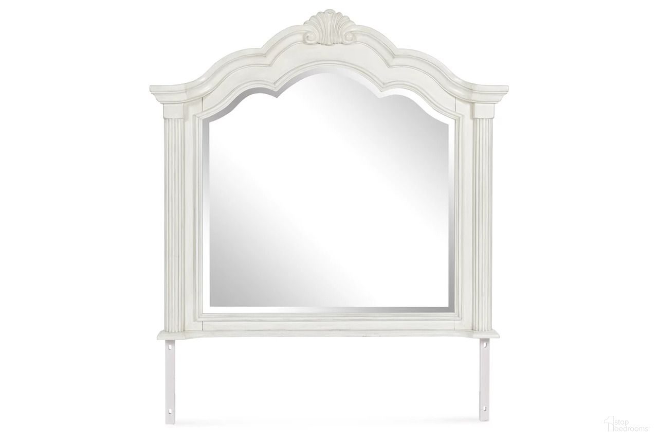 The appearance of Montelaine Bedroom Mirror In Antique White designed by Signature Design by Ashley in the traditional interior design. This antique white piece of furniture was selected by 1StopBedrooms from Montelaine Collection to add a touch of cosiness and style into your home. Sku: B795-36. Material: Glass.