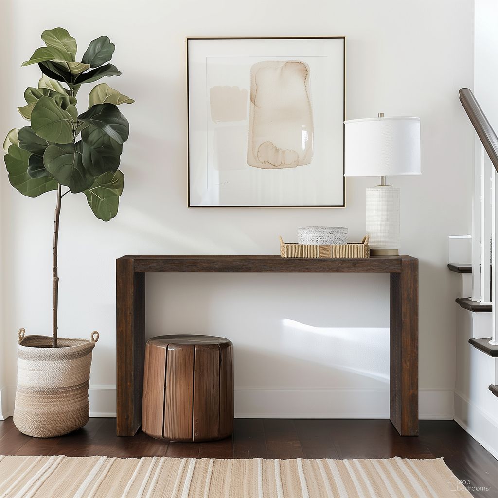 The appearance of Monterey 54 Inch Console Table In Brown designed by Olliix in the modern / contemporary interior design. This brown piece of furniture  was selected by 1StopBedrooms from Monterey Collection to add a touch of cosiness and style into your home. Sku: II120-0509. Material: Wood.
