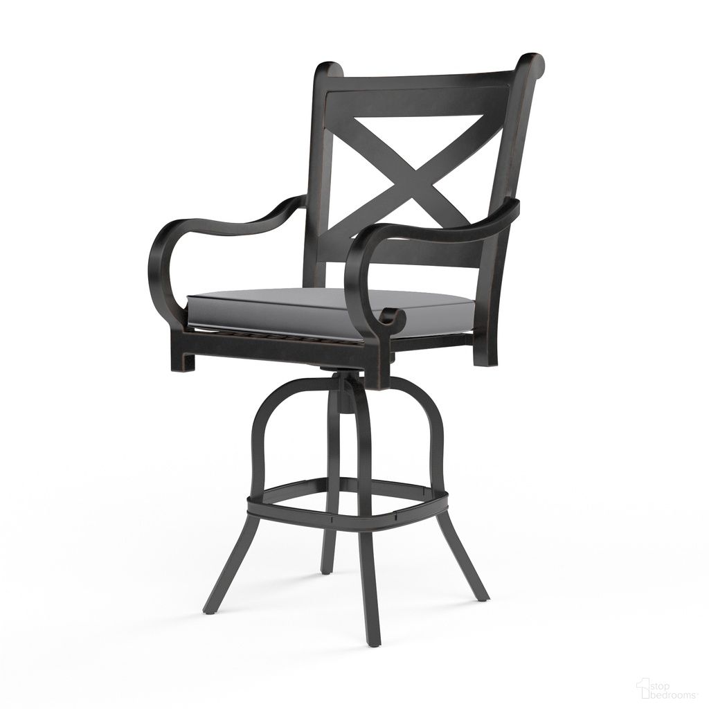 The appearance of Monterey Barstool in Canvas Granite designed by Sunset West in the traditional interior design. This canvas granite piece of furniture was selected by 1StopBedrooms from Monterey Collection to add a touch of cosiness and style into your home. Sku: SW3001-7B-5402. Material: Aluminum.