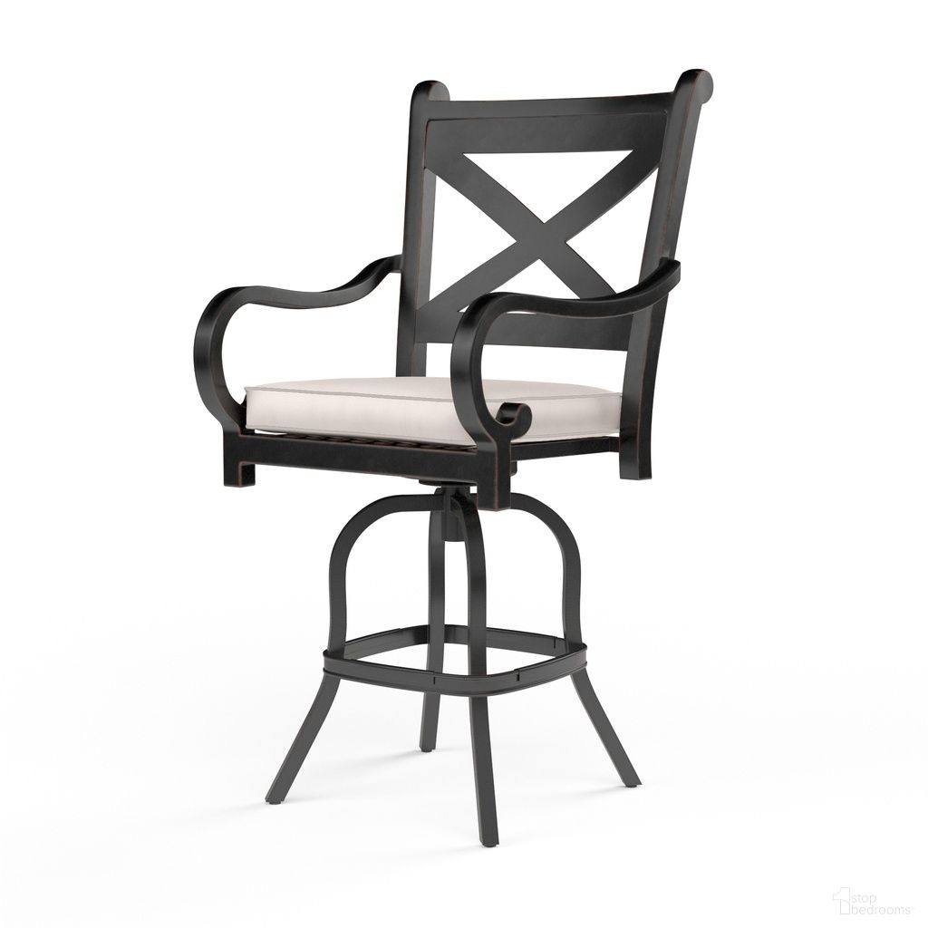 The appearance of Monterey Barstool in Canvas Natural designed by Sunset West in the traditional interior design. This canvas natural piece of furniture was selected by 1StopBedrooms from Monterey Collection to add a touch of cosiness and style into your home. Sku: SW3001-7B-5404. Material: Aluminum.