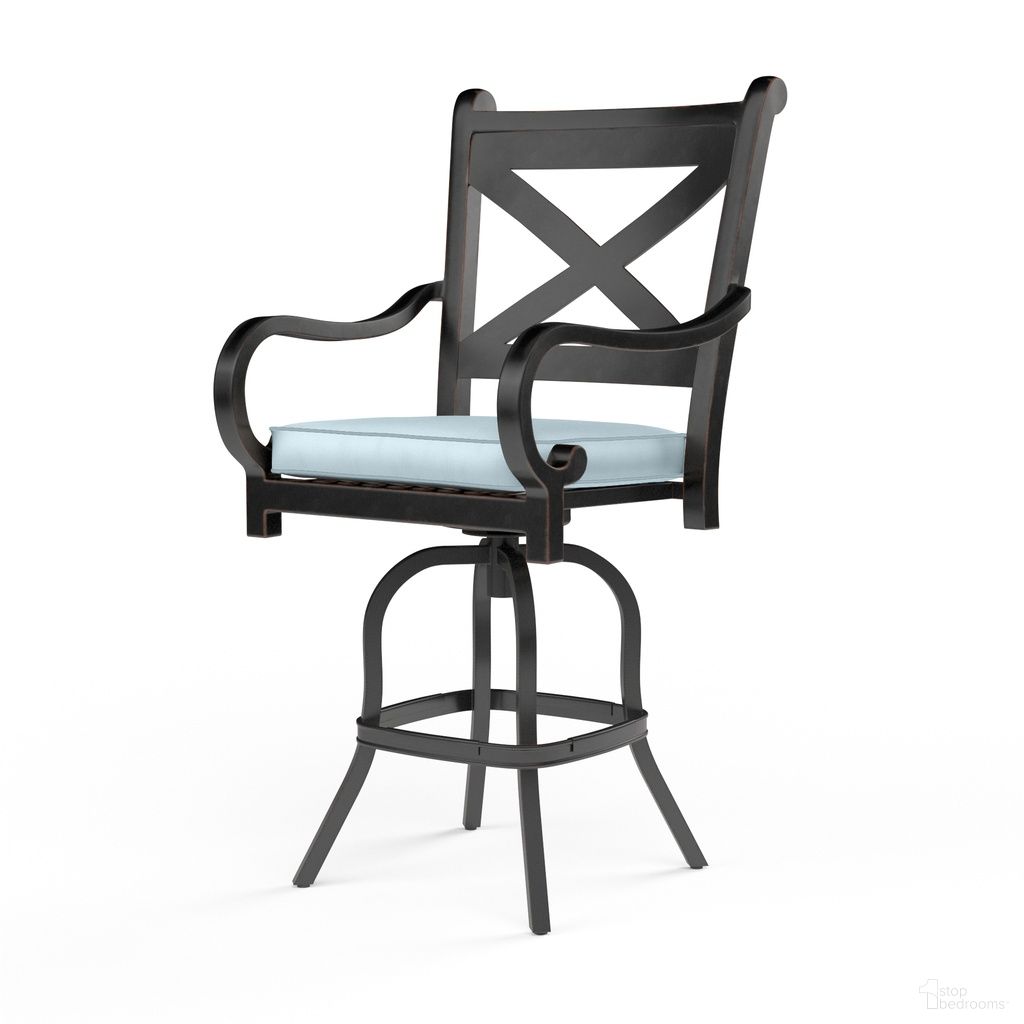 The appearance of Monterey Barstool in Canvas Skyline designed by Sunset West in the traditional interior design. This canvas skyline piece of furniture was selected by 1StopBedrooms from Monterey Collection to add a touch of cosiness and style into your home. Sku: SW3001-7B-14091. Material: Aluminum.