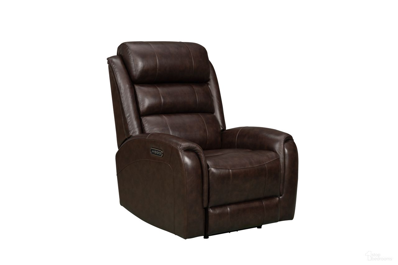 Monterey Big and Tall Power Recliner with Power Head Rest and Power Lumbar In Brown
